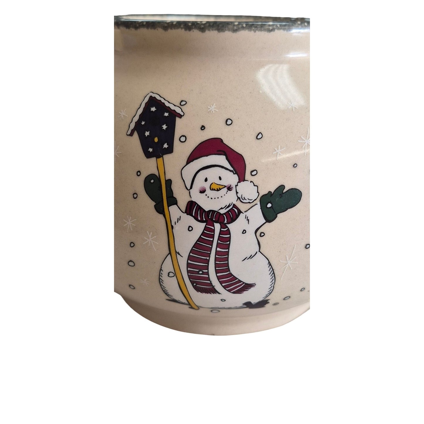 Vintage Home & Garden Party Ceramic Snowman Teapot AUG 2000