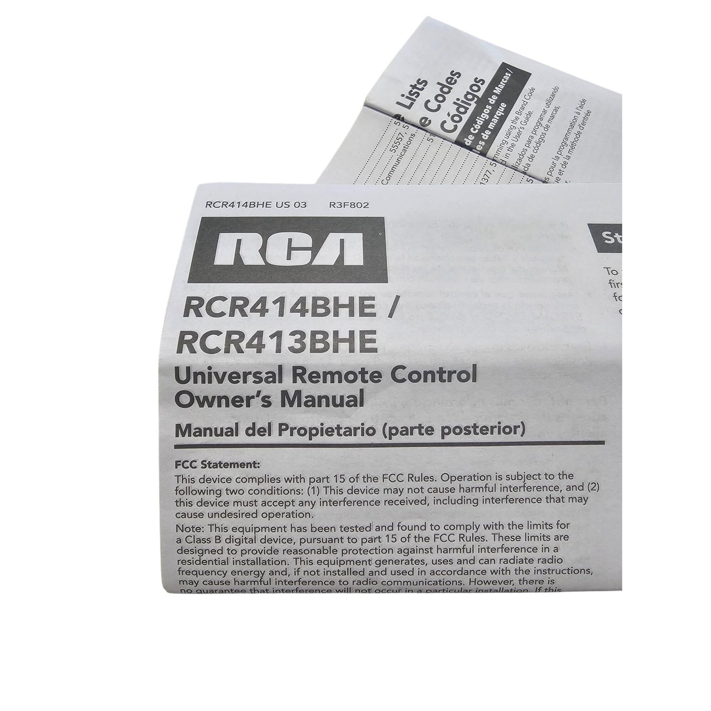 RCA Universal Remote Control