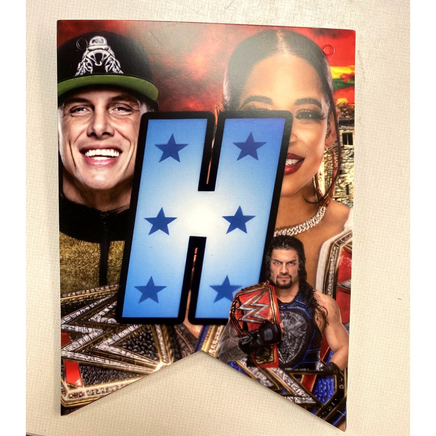 WWE Wrestling Happy Birthday Party Kit Banner Cake Cupcake Toppers