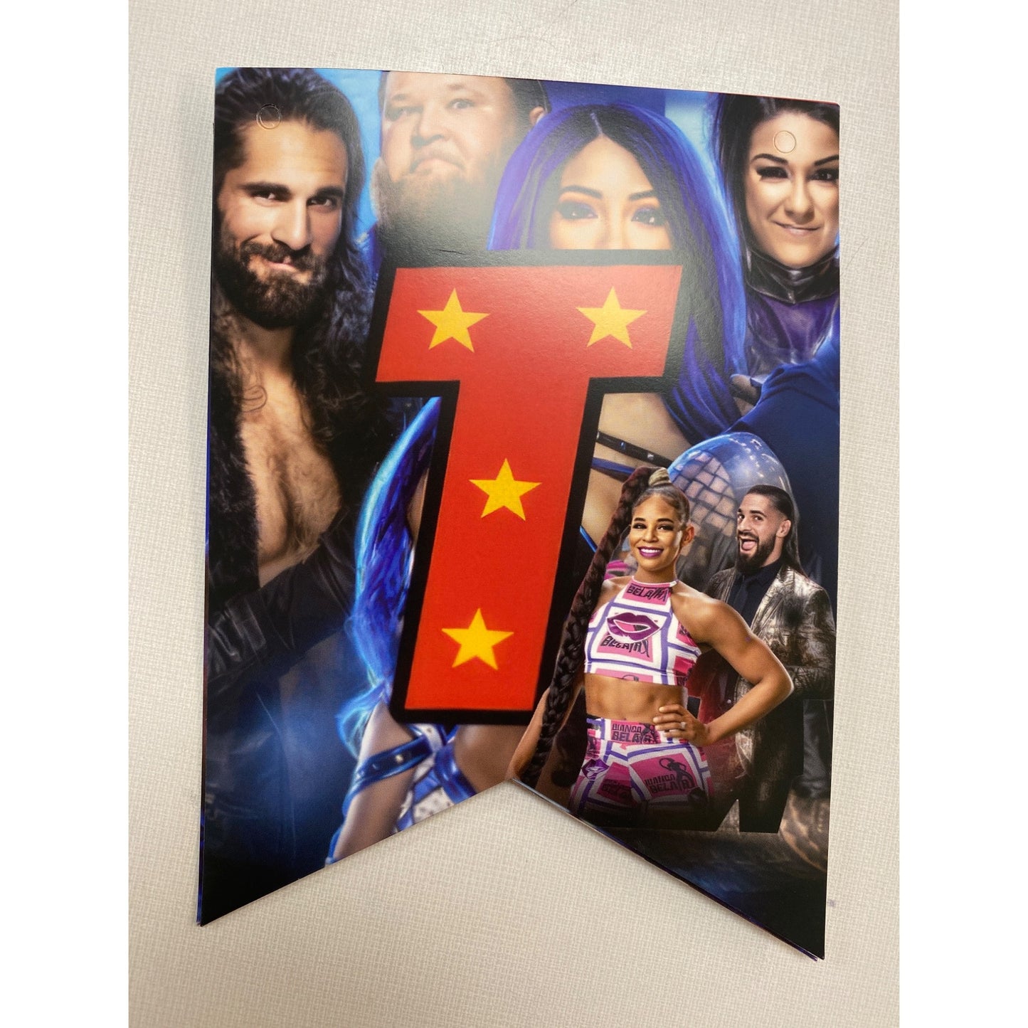 WWE Wrestling Happy Birthday Party Kit Banner Cake Cupcake Toppers