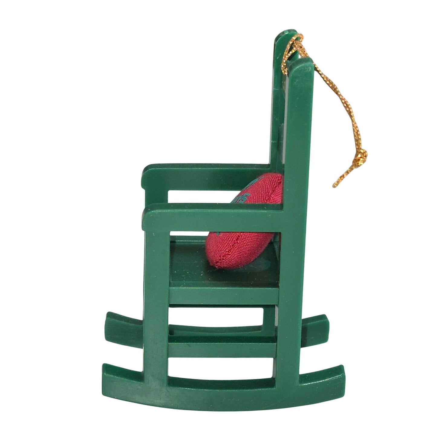 Grandpa Green Rocking Chair Christmas Ornament With "Happy Holidays" Cushion