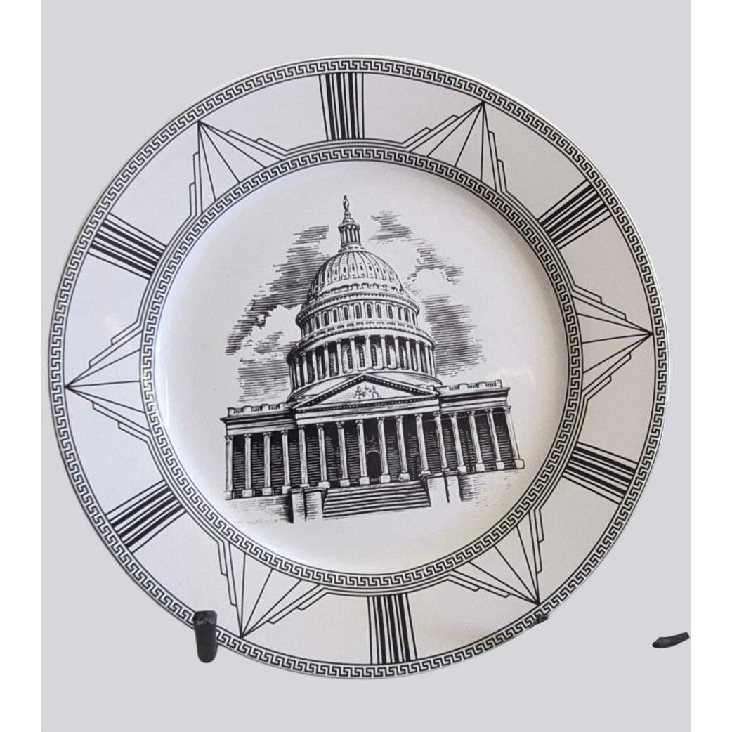 Royal Norfolk Ceramic White House Plate