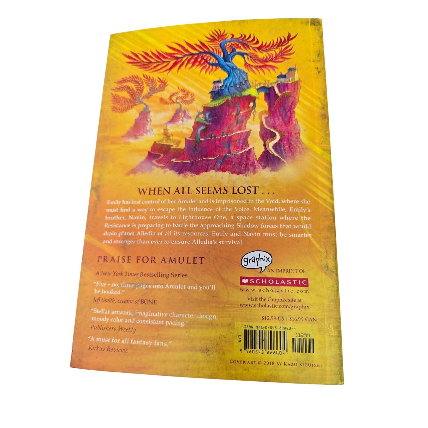 Amulets Book 4, 7 & 8 By Kazu Kibuishi Paperback Graphic Novels Scholastic