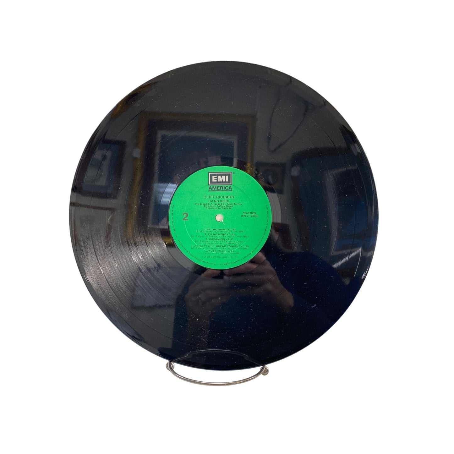 Cliff Richard "Im No Hero" Vinyl LP Album EMI America 1980 Pop Rock Retro Collectible Record With Lyrics & Sleeve