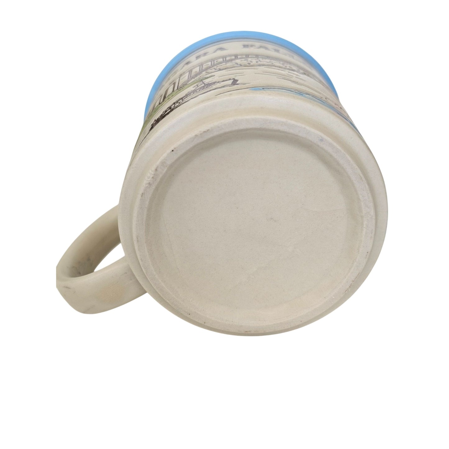 Niagara Falls Ceramic Souvenir Mug With Scenic Waterfall Design & Light Blue Interior