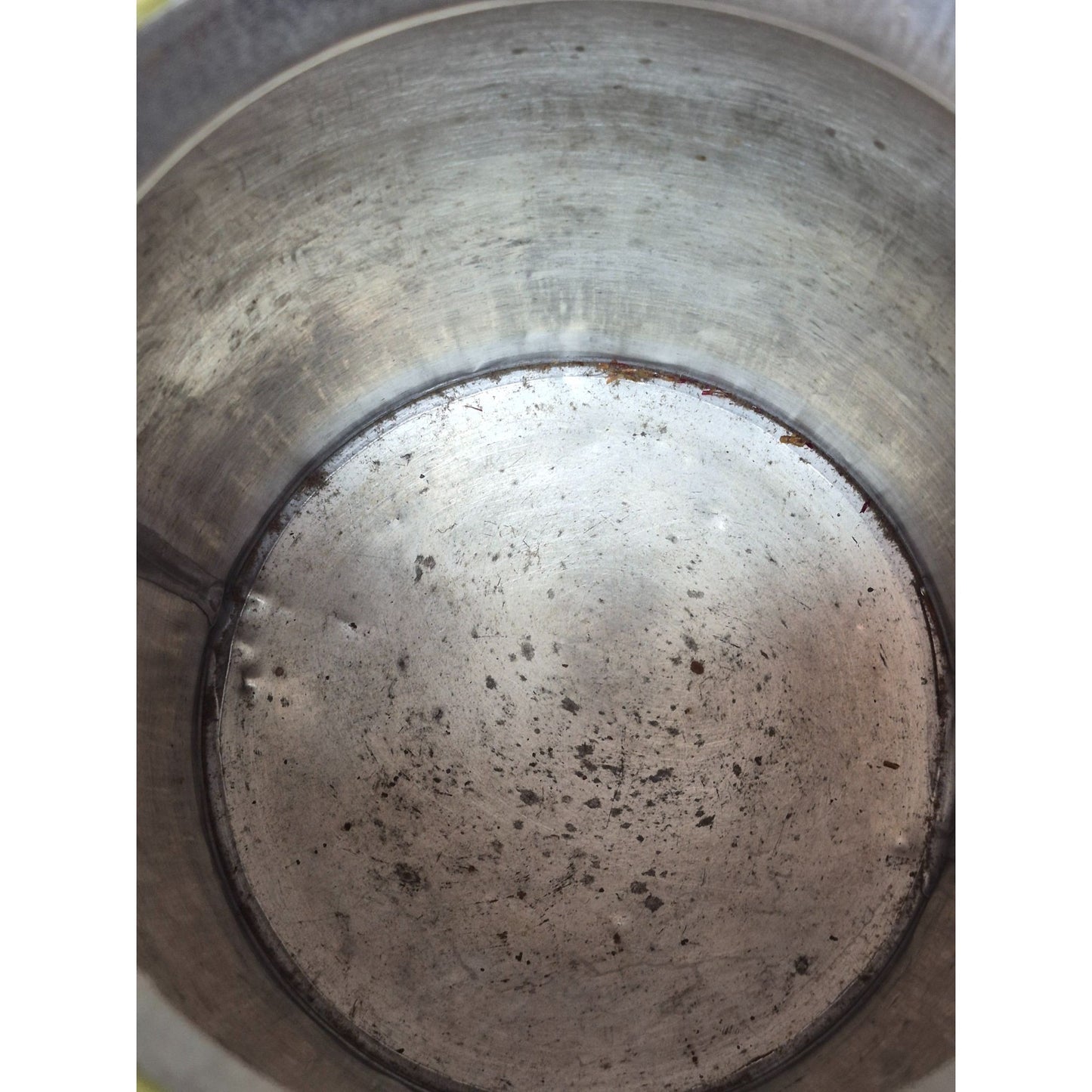 Vintage Hand-Painted Metal Milk Can Olive Green Orange Floral Design