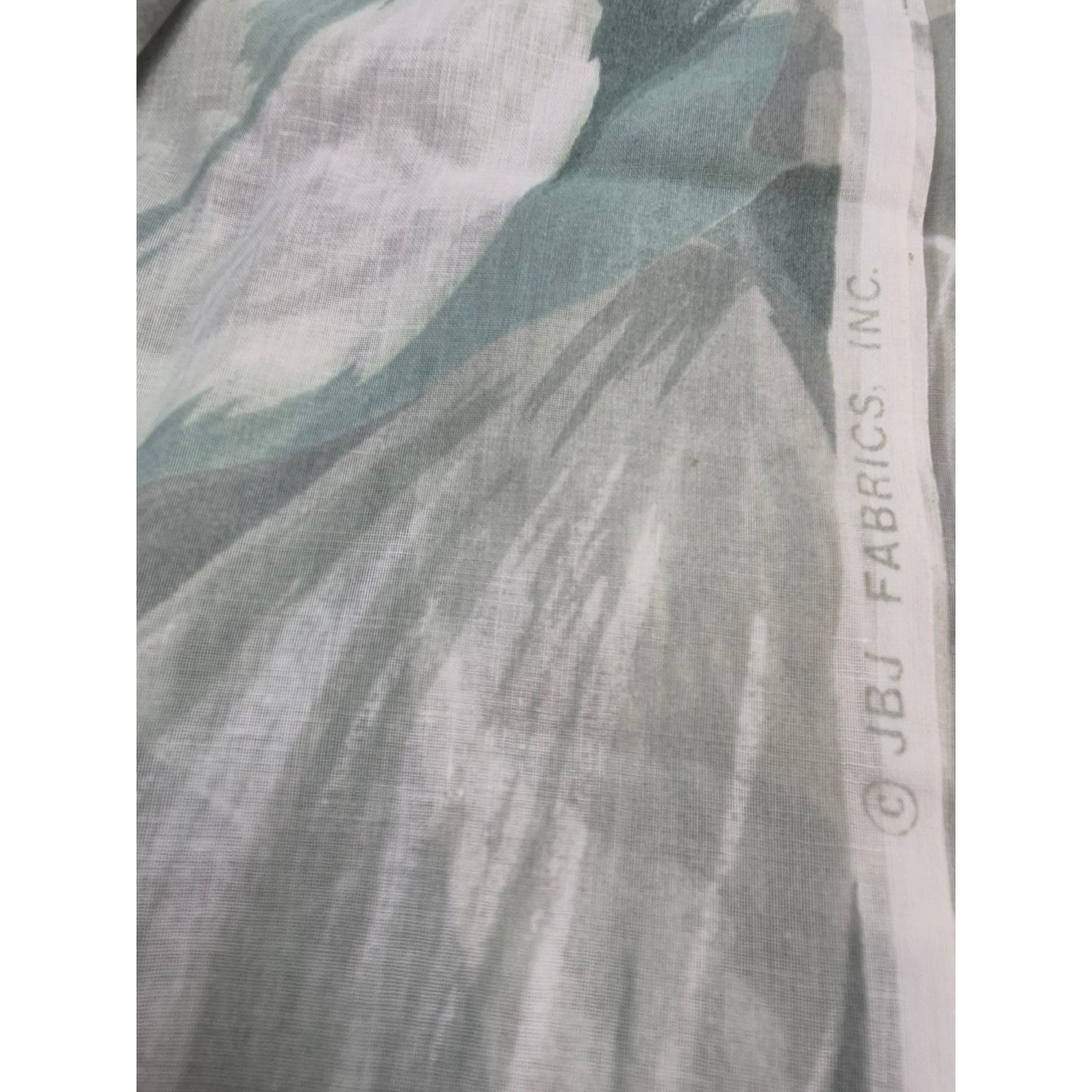 Sheer Polyester Green Floral Fabric By JBJ Fabrics 44"W X 166"L 4.5 Yards