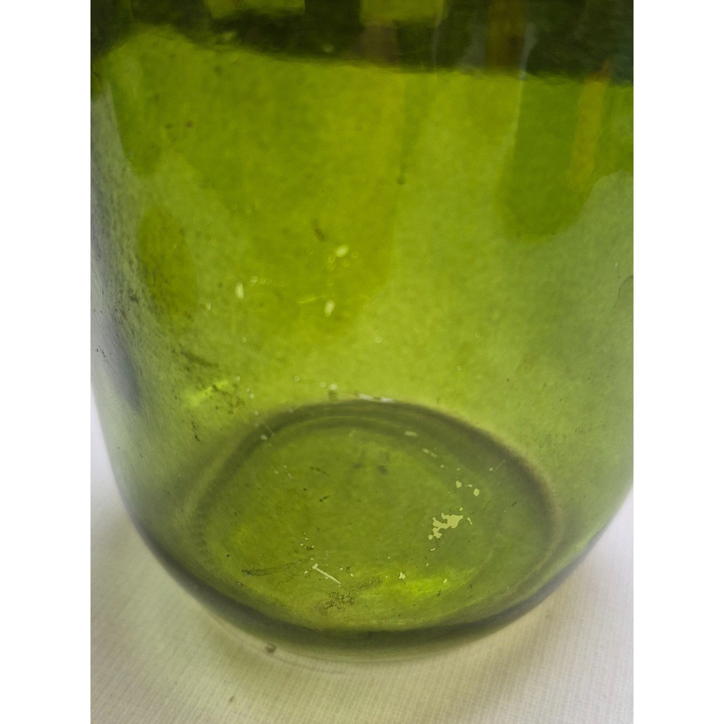 Vintage Green Glass Jar With Wire Handle