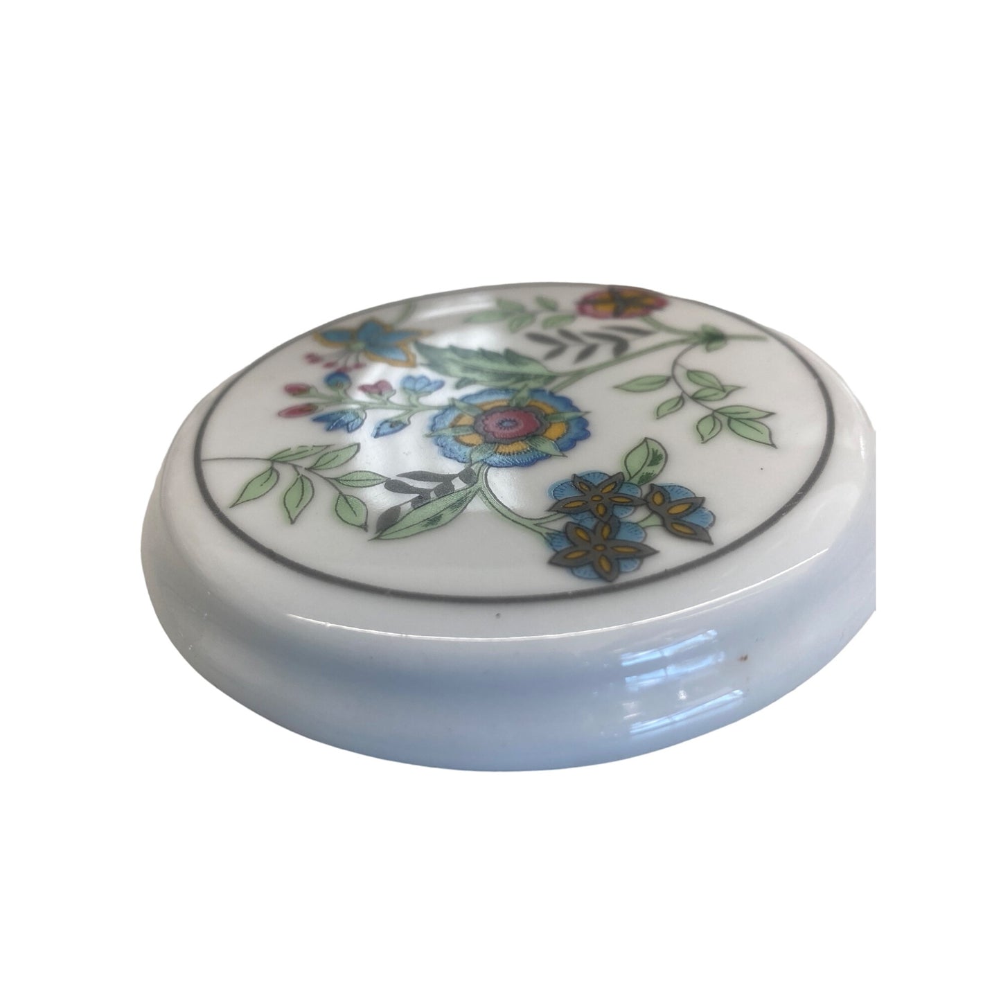 Set Of 4 Floral Ceramic Tea Cup Covers With Elegant Floral Print