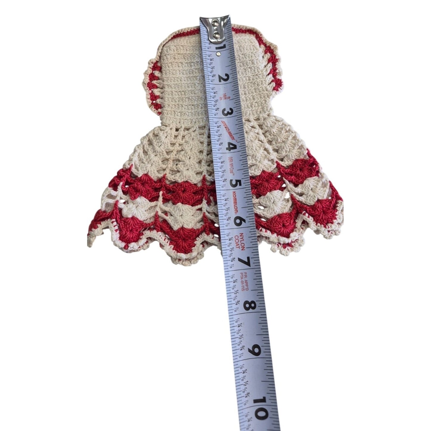 Vintage Crochet Doll Dress Potholder