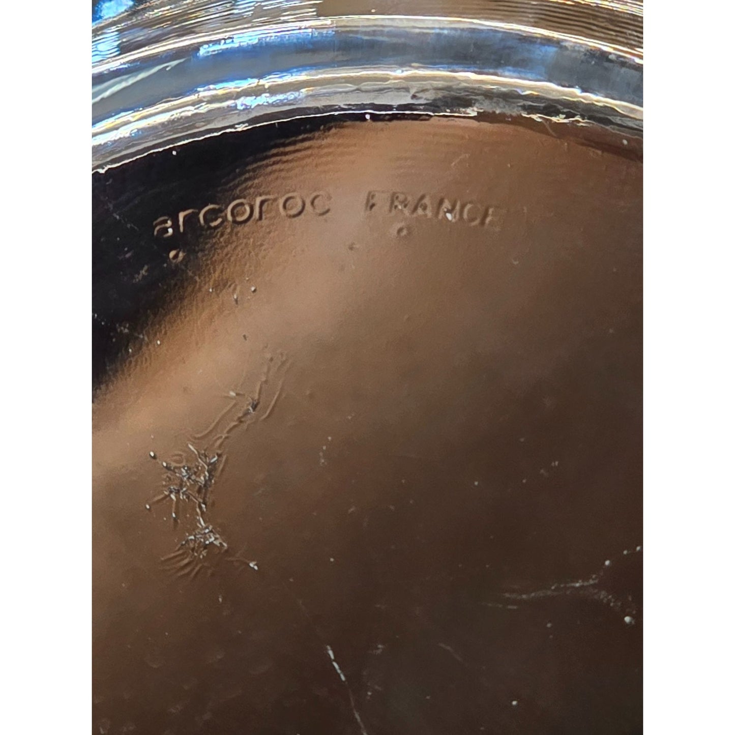 Arcoroc France Glass Bowl Christmas Sleigh Winter Avon 1997 Presidents Club