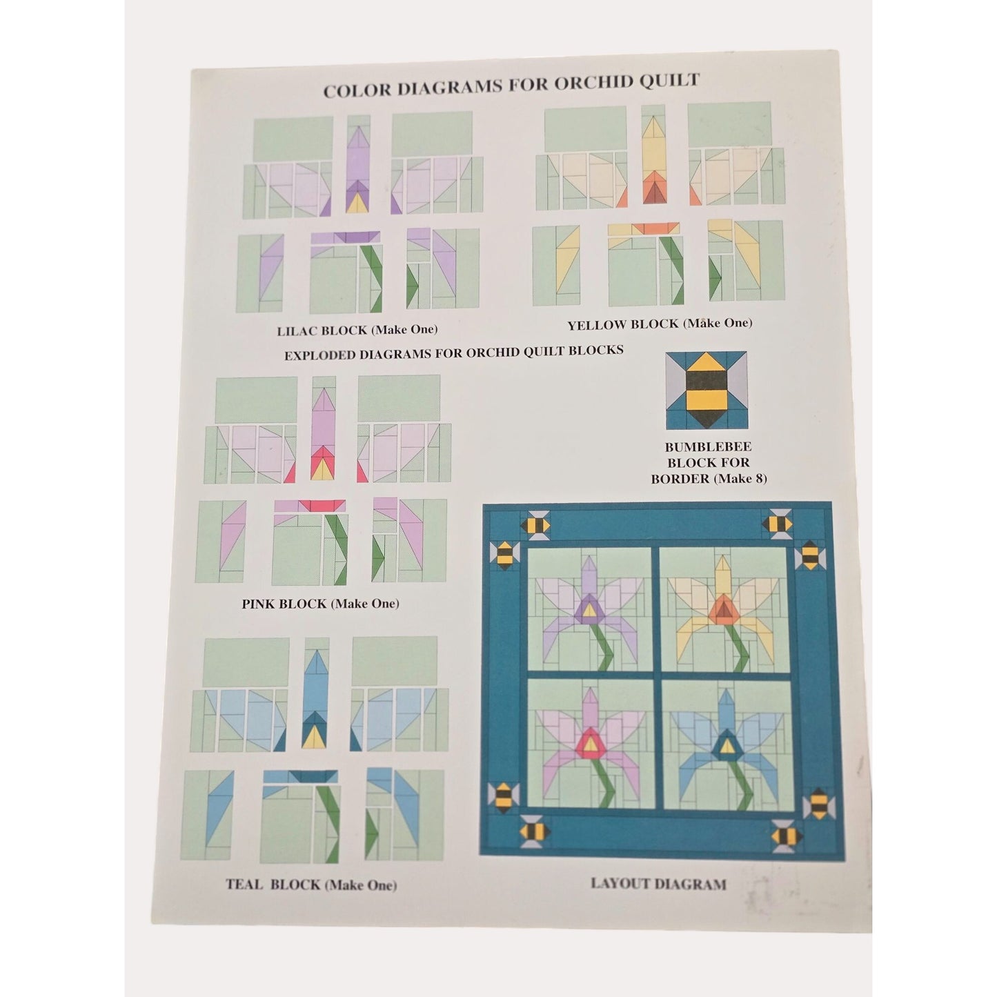 Flower Garden Of Quilts Pattern Book By Lucy Fazely 16"x16" Blocks & 45"x45" Quilt Designs By The Quilter Magazine