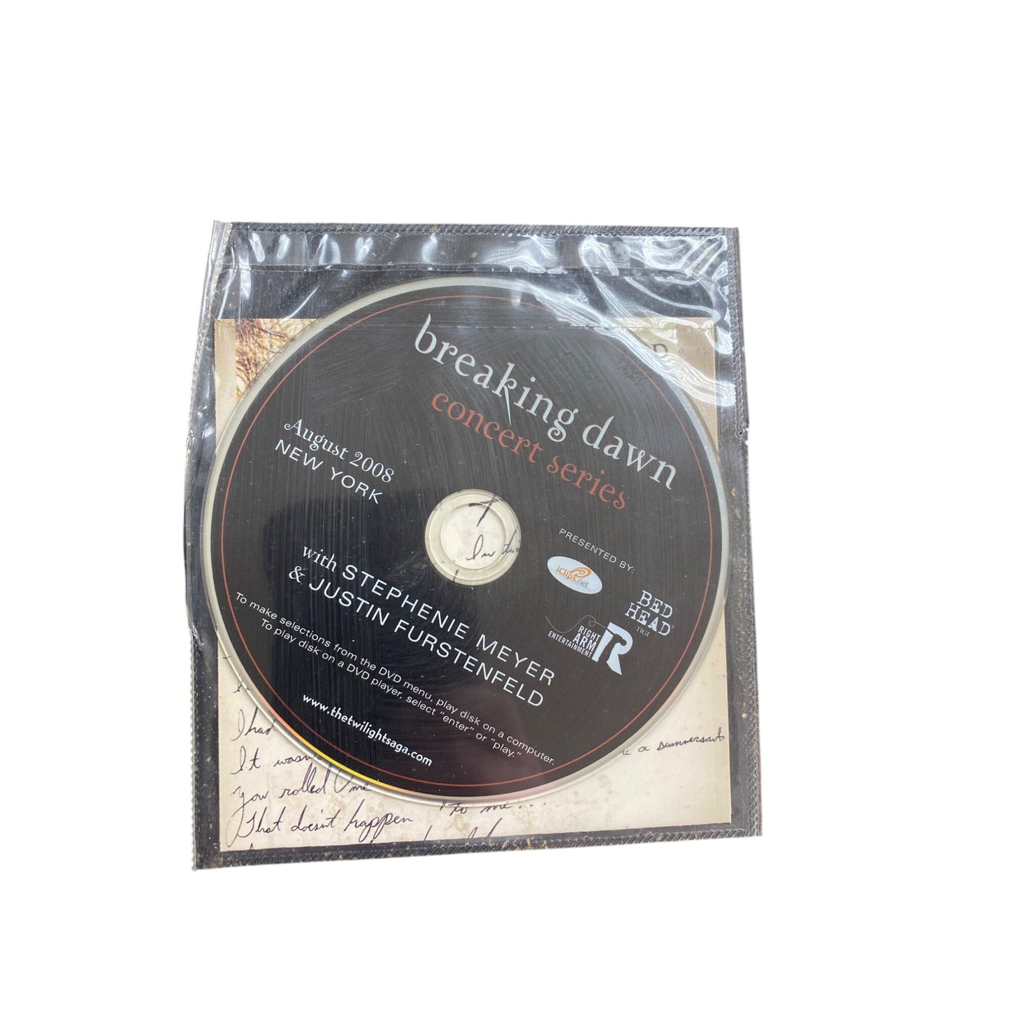 "Breaking Dawn" Hardcover Book W/ Concert Series CD By Stephenie Meyer