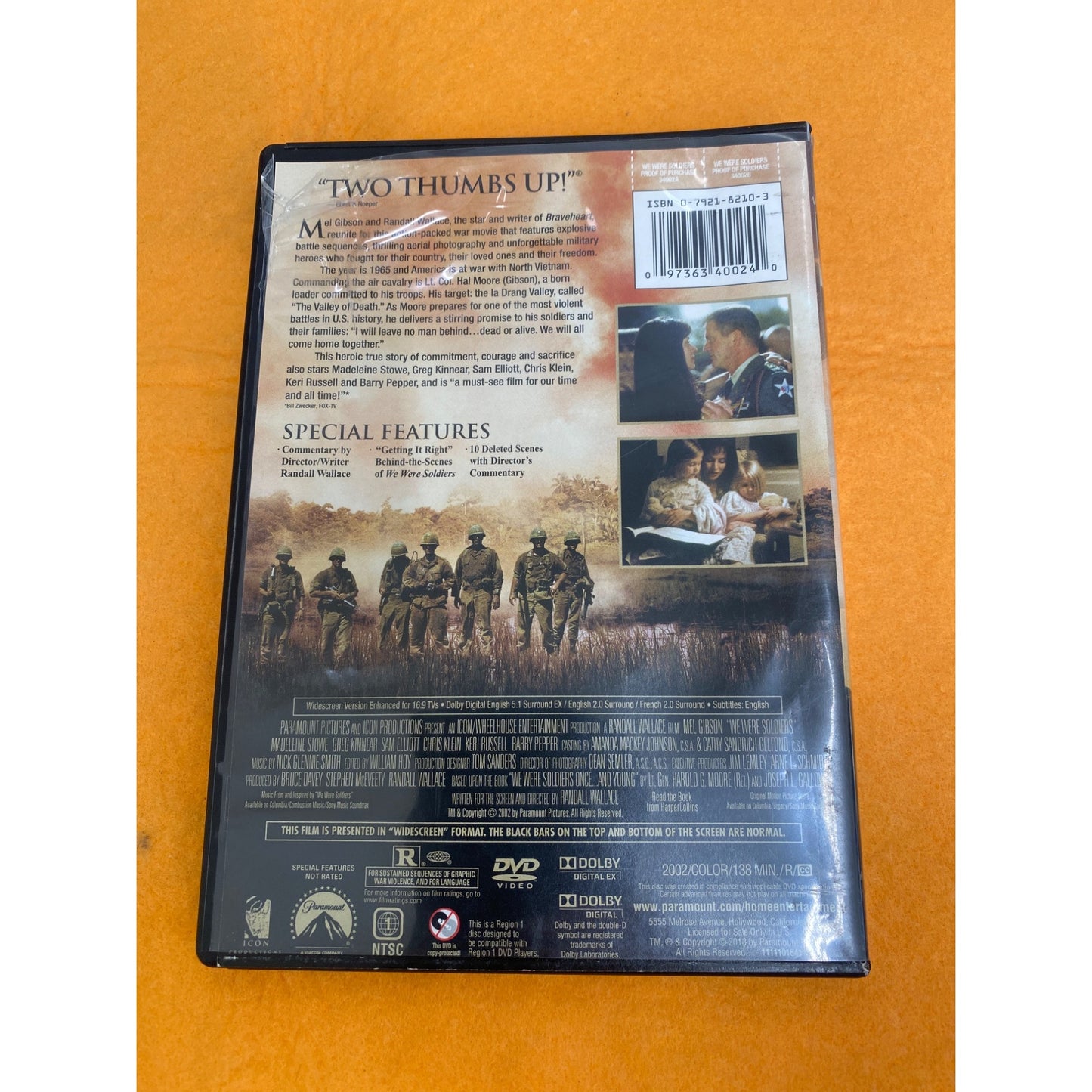 "We Were Soldiers" DVD Movie Mel Gibson Vietnam War Drama 2002 Release Paramount Pictures Collectors Edition