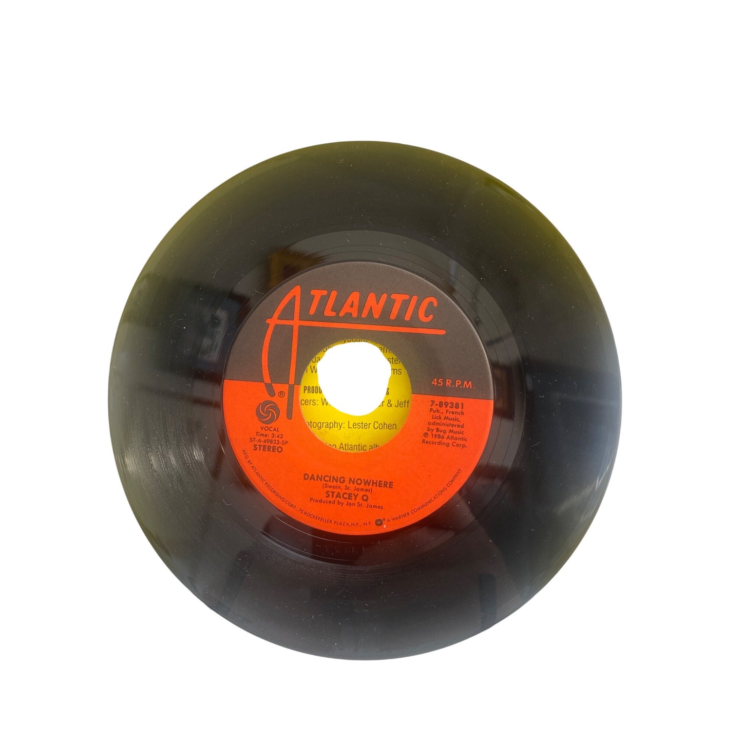 Stacey Q "Two Of Hearts" 45 RPM Vinyl Record Single With Picture Sleeve Atlantic 1986 Collectible