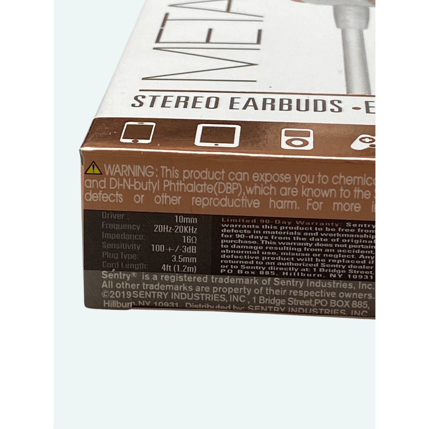 Sentry Metal Stereo Earbuds With Mic & Extra Earpads Noise Isolation Tangle Free 3.5mm Plug Compatible With iPhone & Android