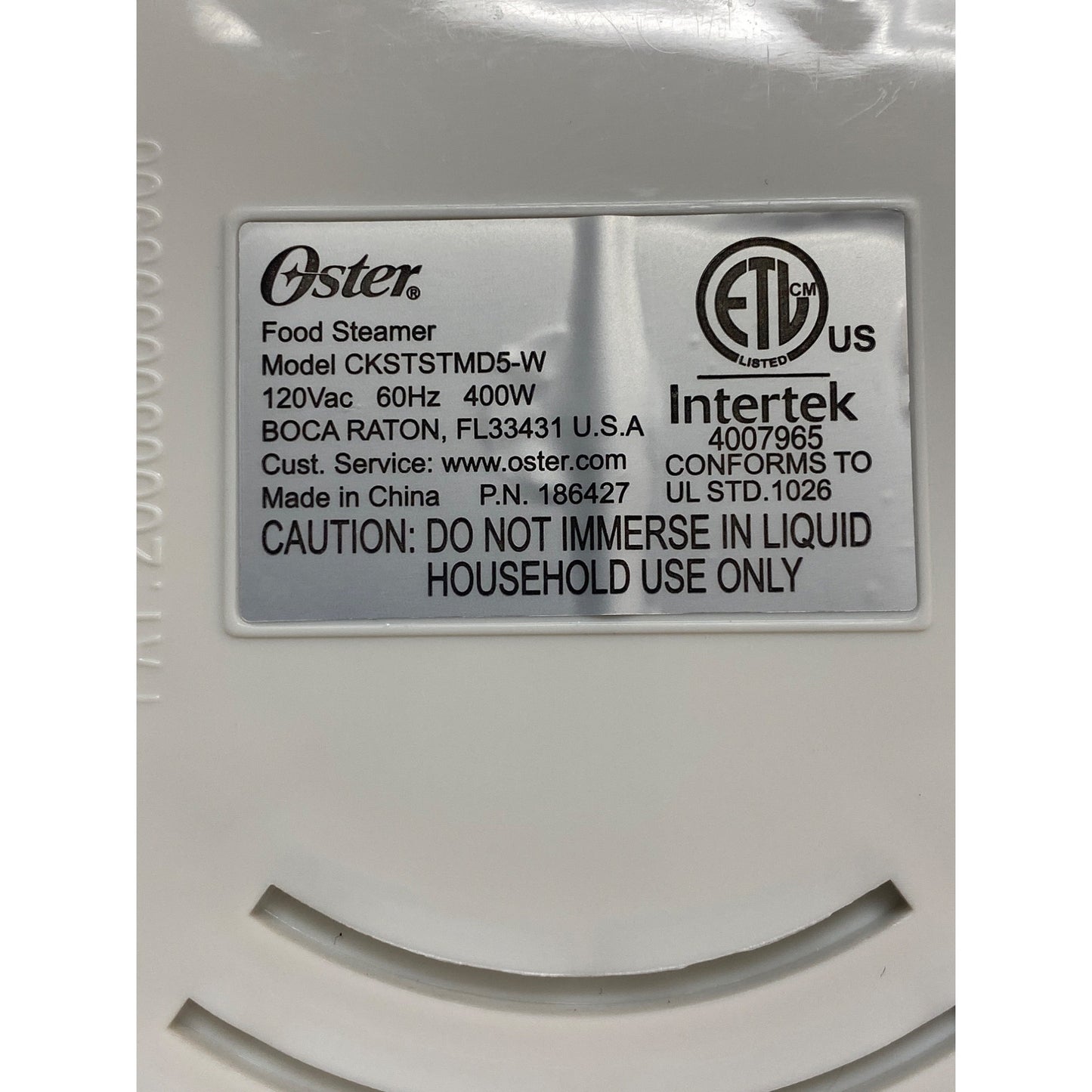 Oster 900-Watt Food Steamer With Timer Dial & Clear Plastic Baskets