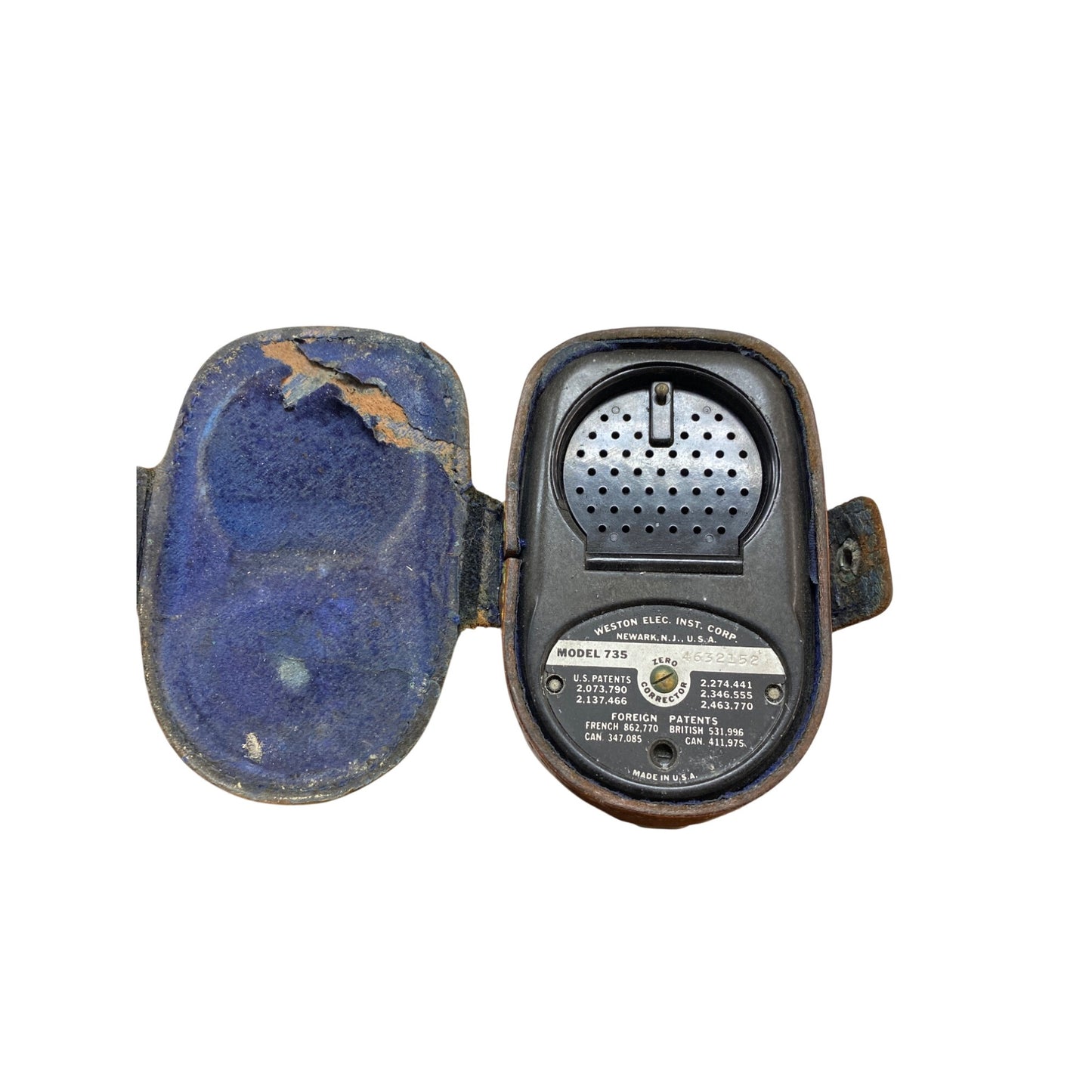 Weston Master II Universal Exposure Meter Model 735 W/ Leather Case Vintage Photography Tool