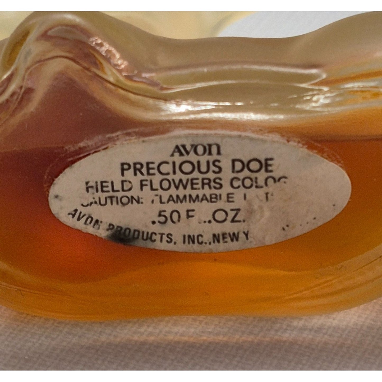 Vintage Avon Precious Doe Field Flowers Cologne Bottle