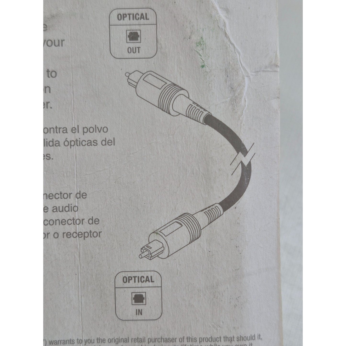 RCA 12 Ft Audio Digital Optical Cable For TV & AV Receiver