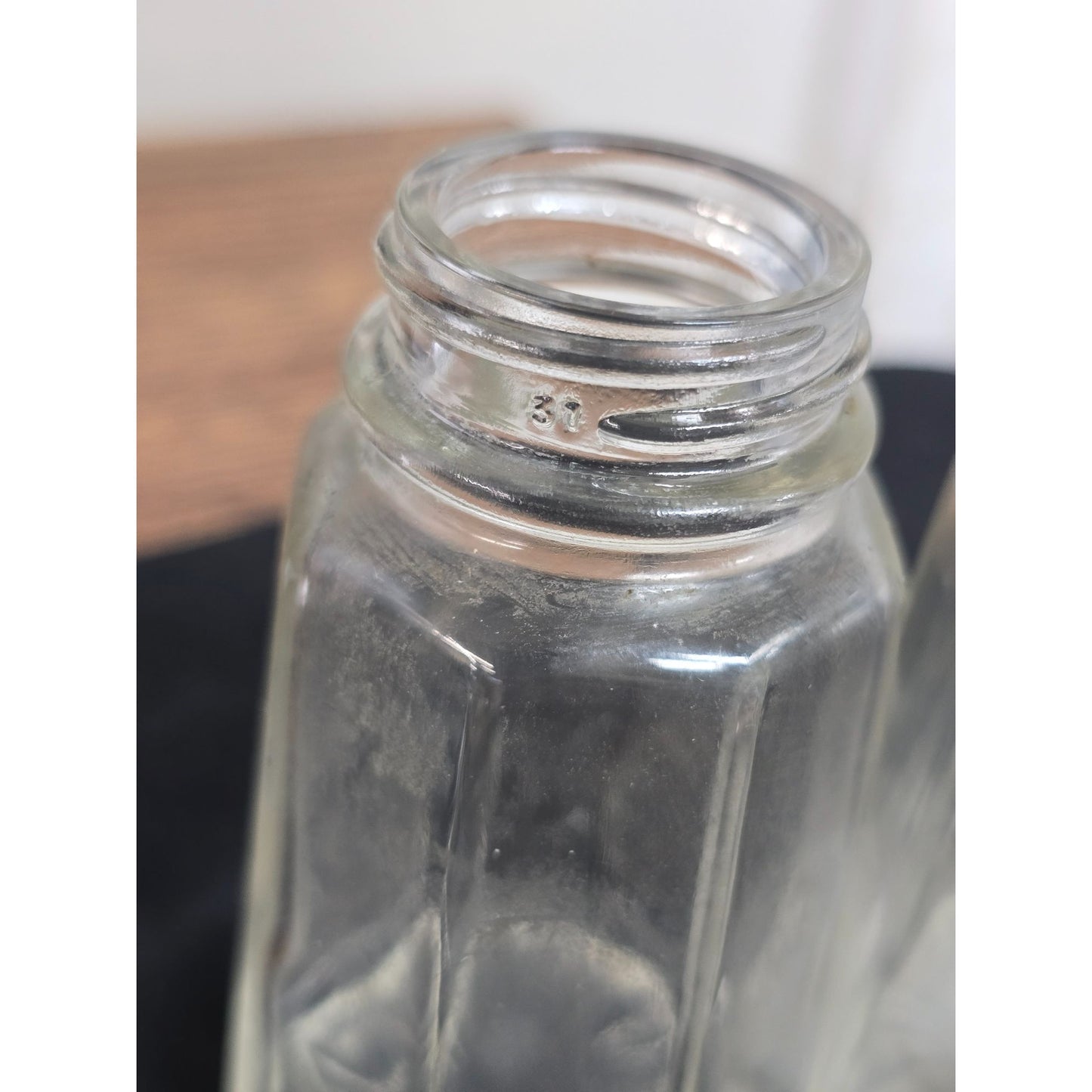 Vintage Glass Salt & Pepper