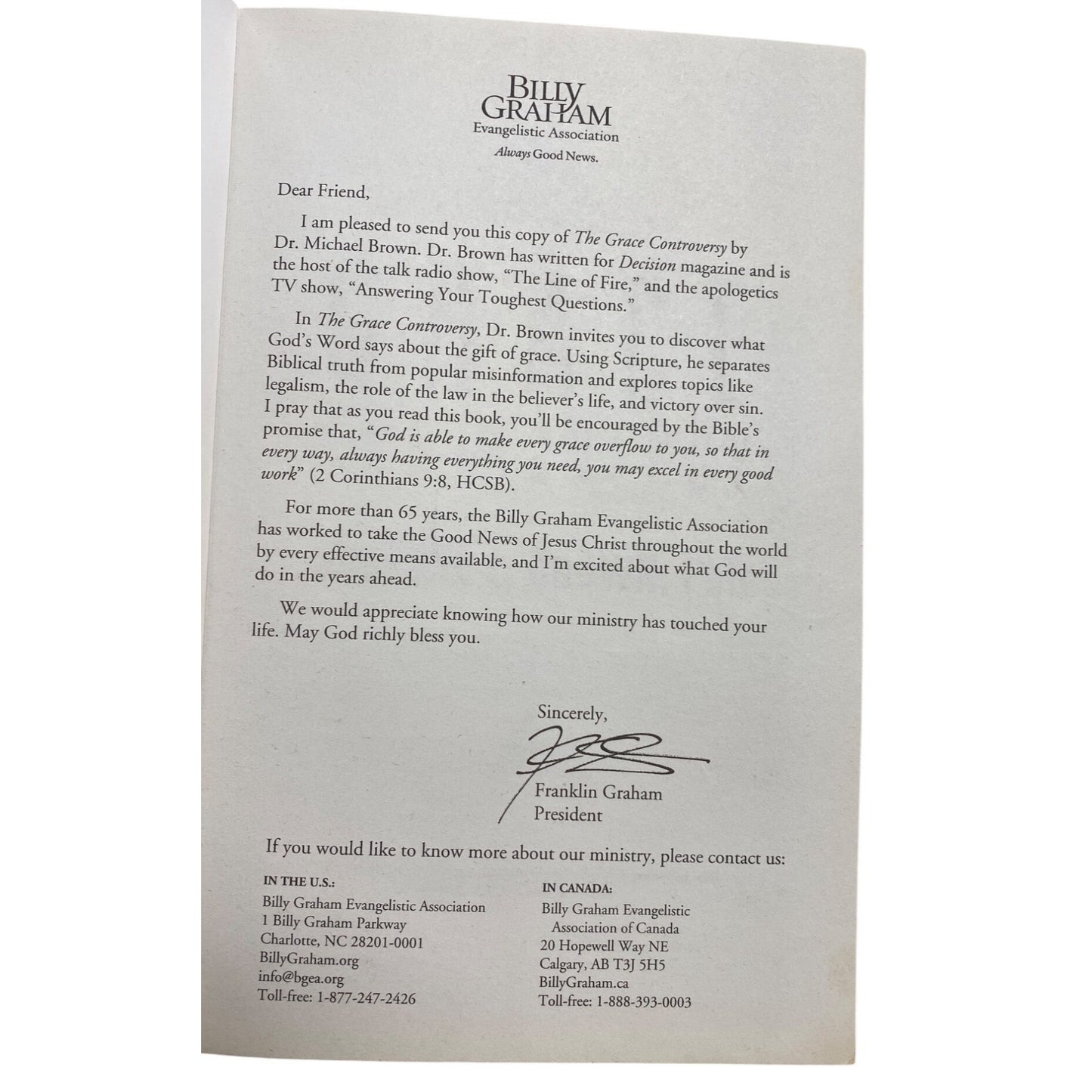 The Grace Controversy