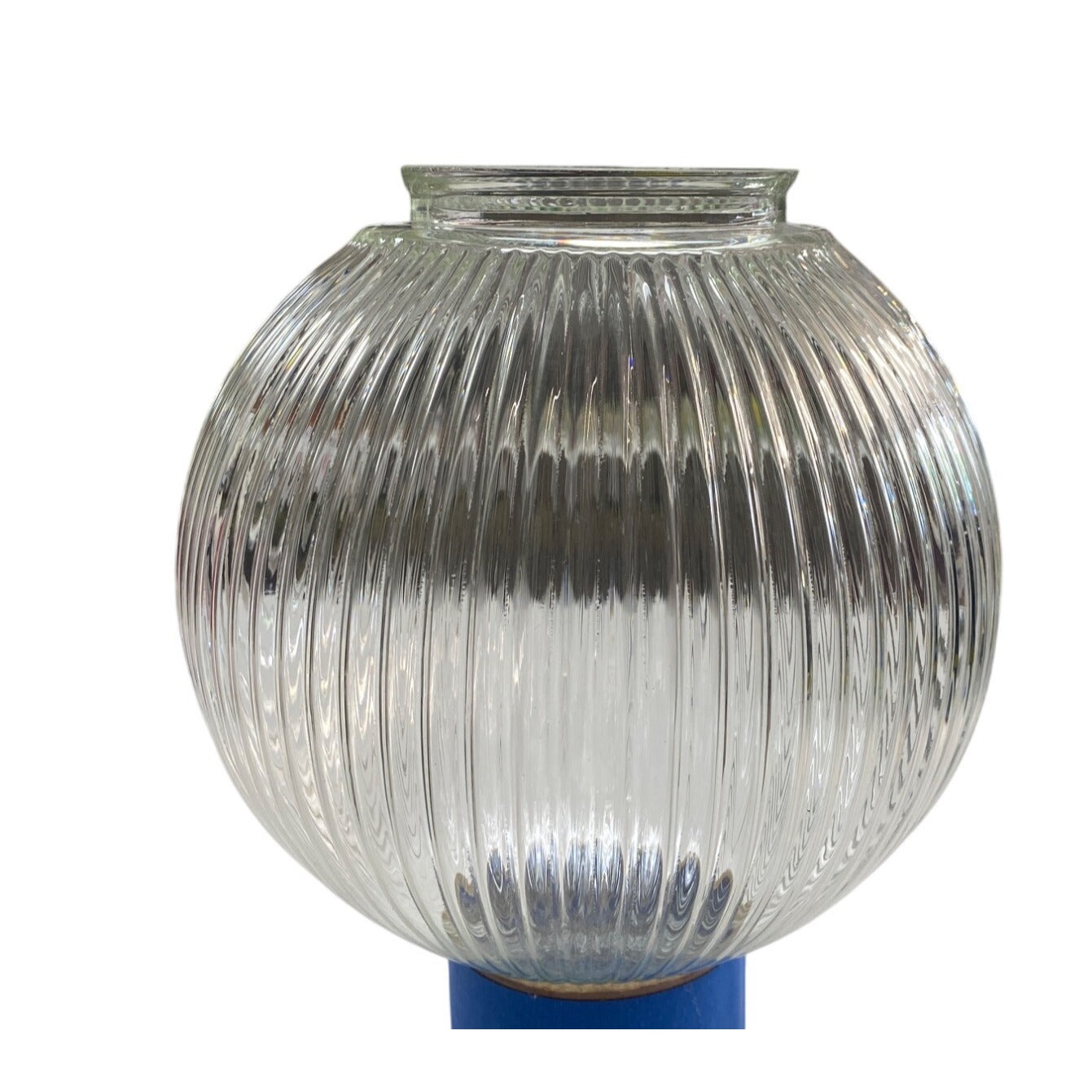 Clear Ribbed Glass Globe Lamp Shade Replacement