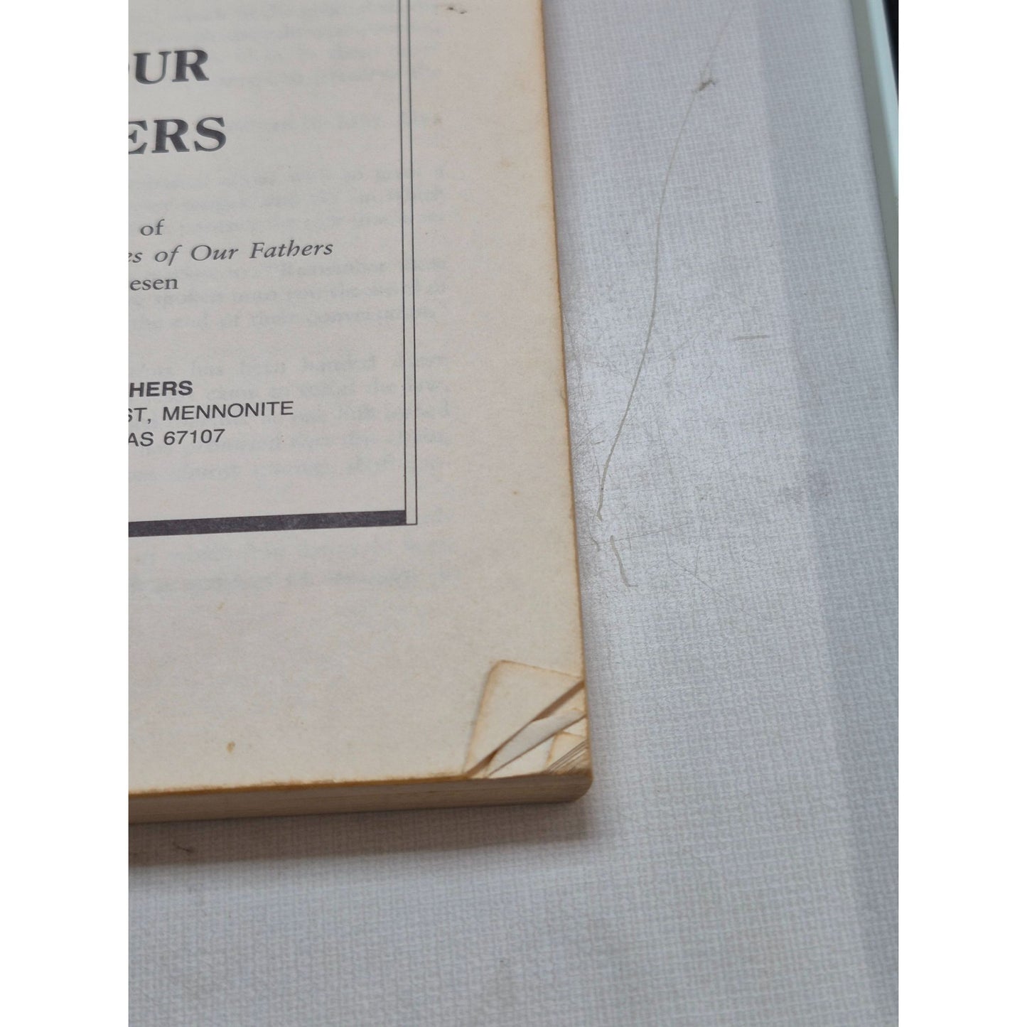 Writings & Experiences Of Our Fathers Book By C.W. Friesen 1970 Gospel Publishers