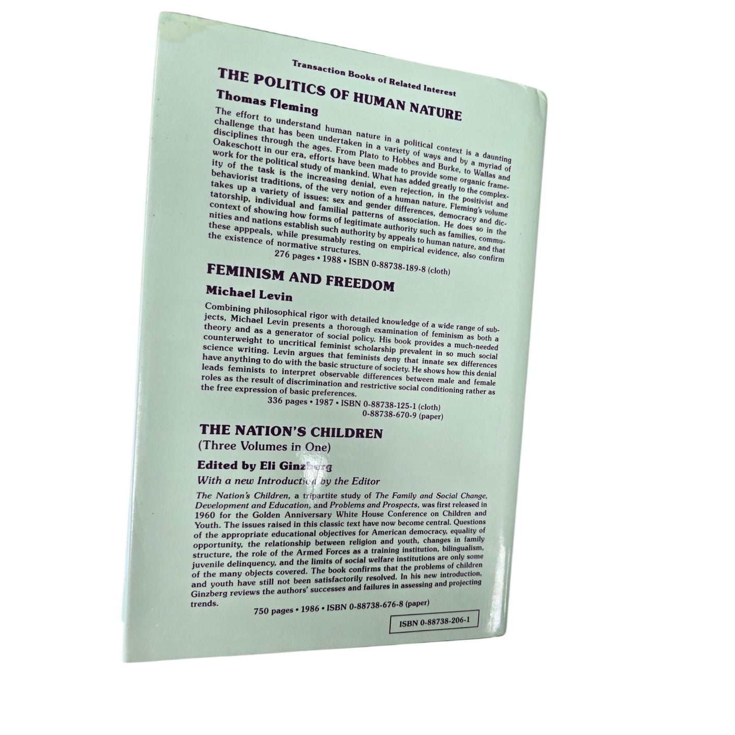Family Questions: Reflections On The American Social Crisis By Allan C. Carlson Hardcover 1990 Second Printing