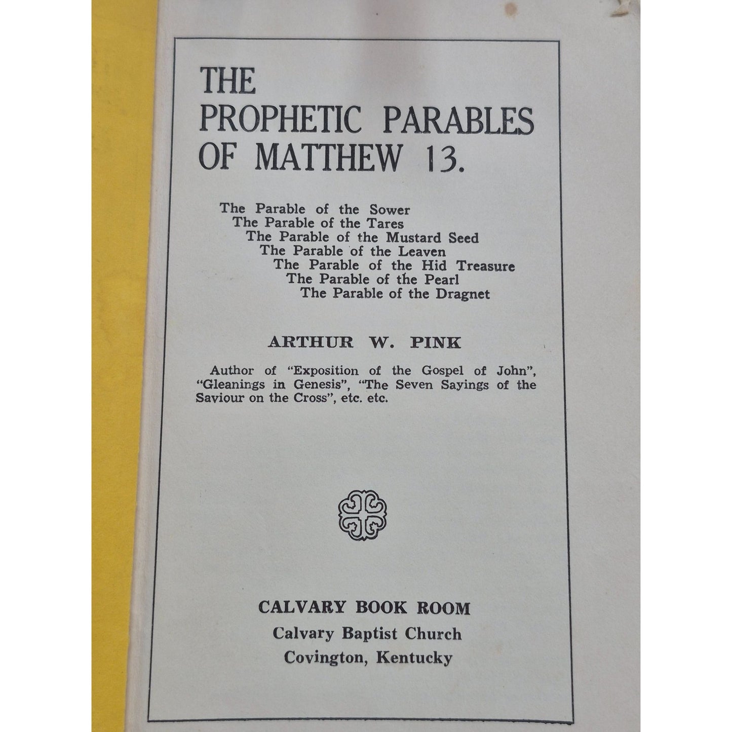 The Prophetic Parables