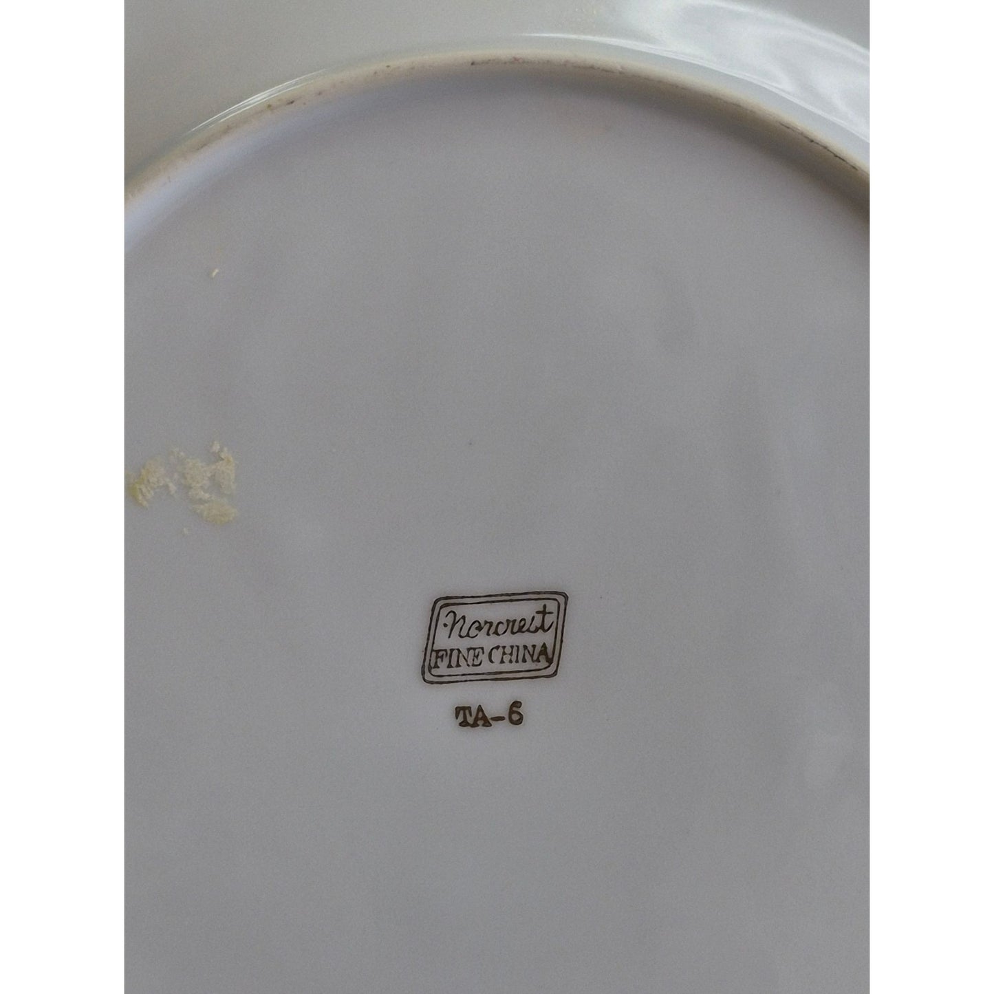 Norcrest Fine China Floral Pattern Decorative Plate With Gold Trim