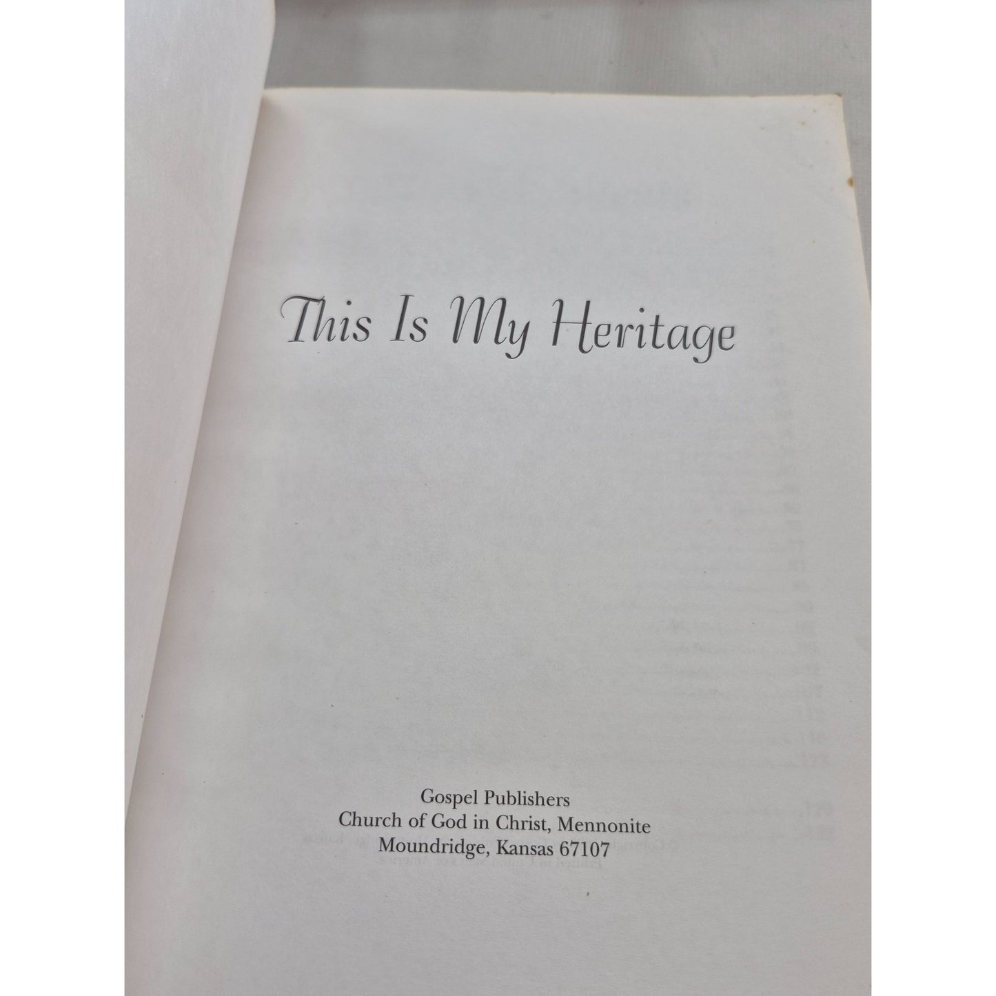 This Is My Heritage Book By Gospel Publishers
