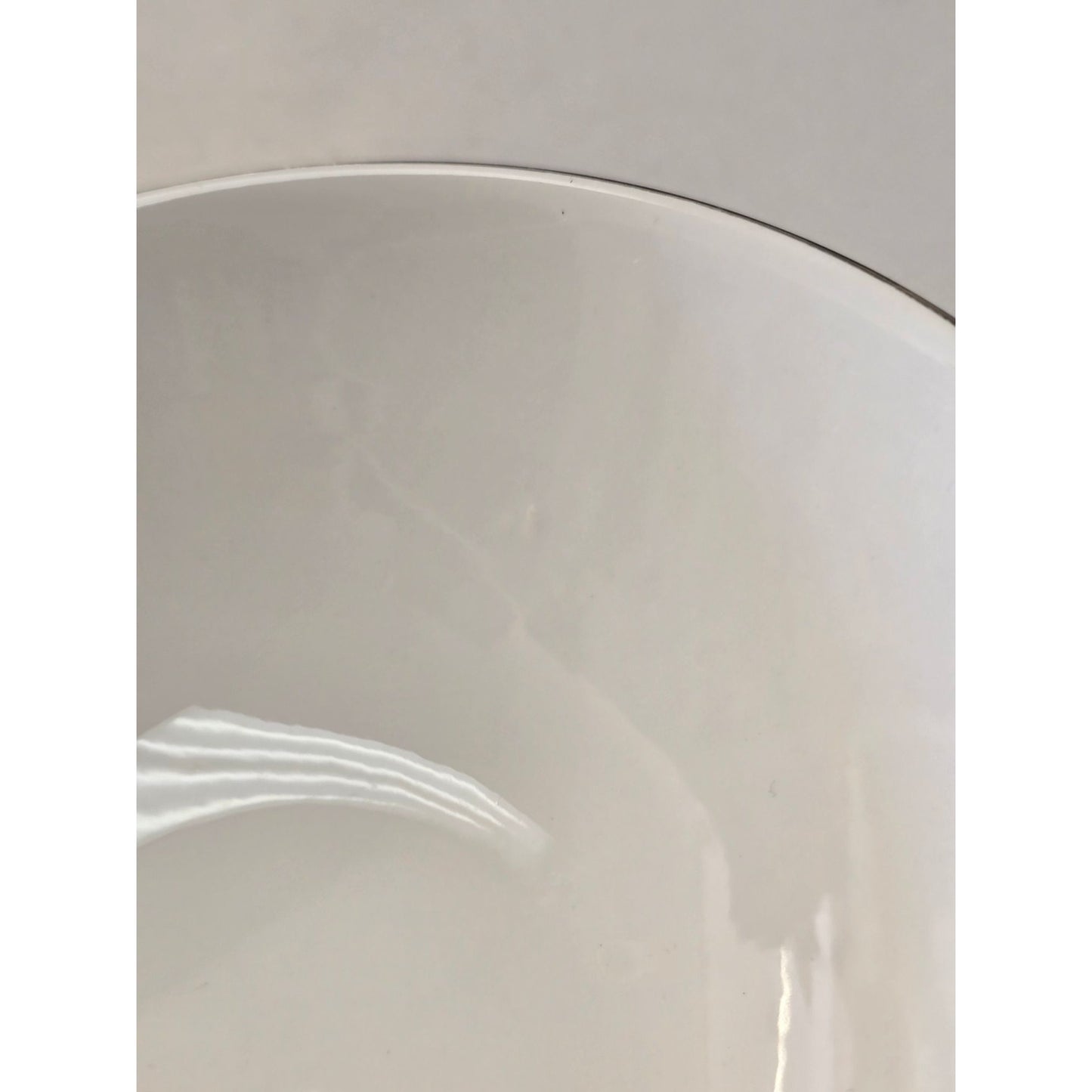 White Porcelain Bowl With Silver Rim