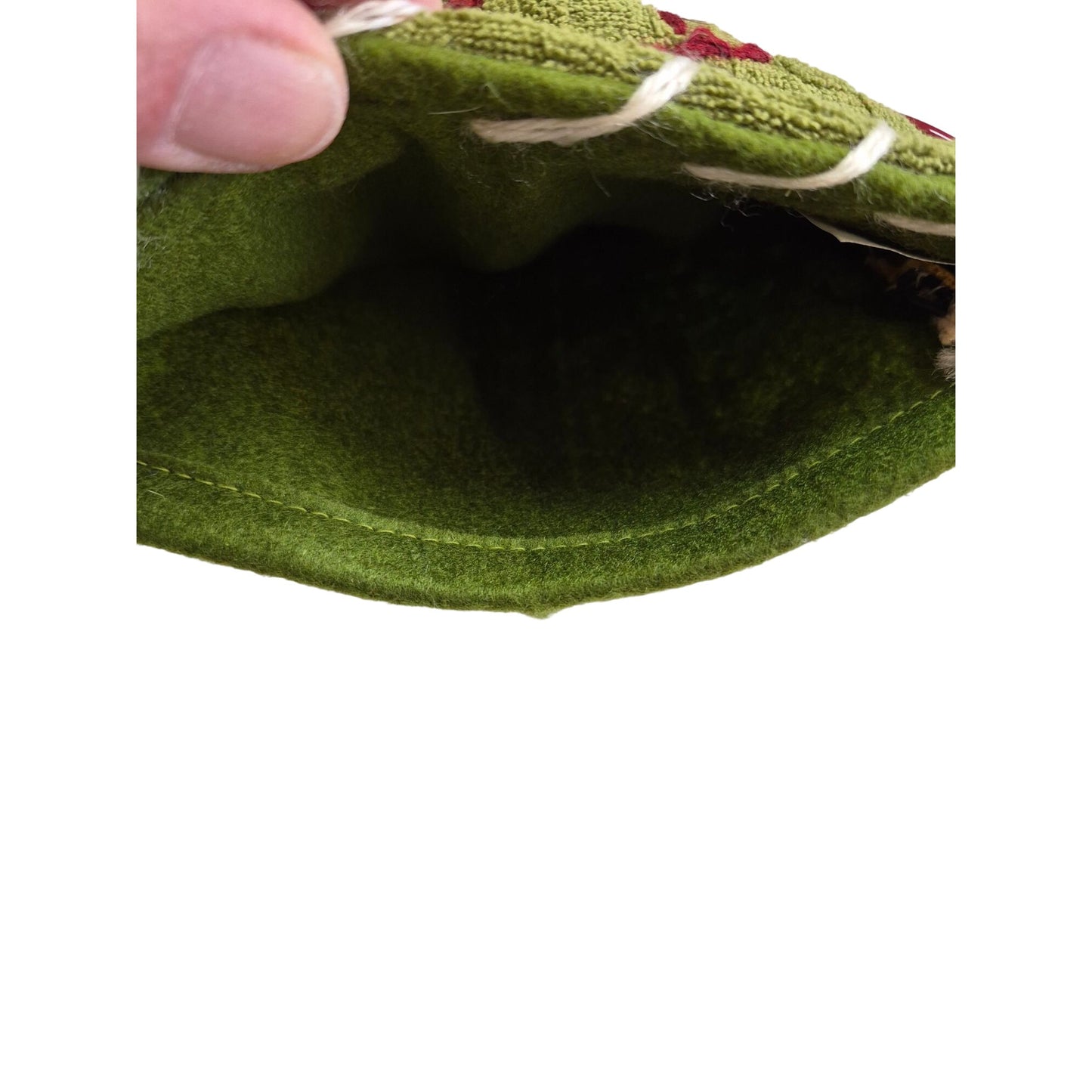 Snowman & Santa Hanging Felt Decor Button Accents Twine Hangers Set Of 2 Christmas Theme