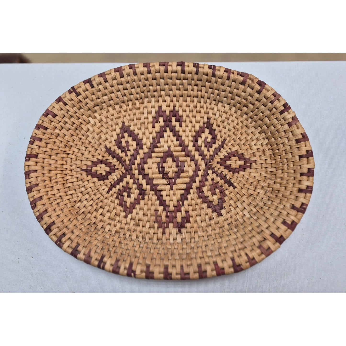 Large Basket Oval Tray 16"