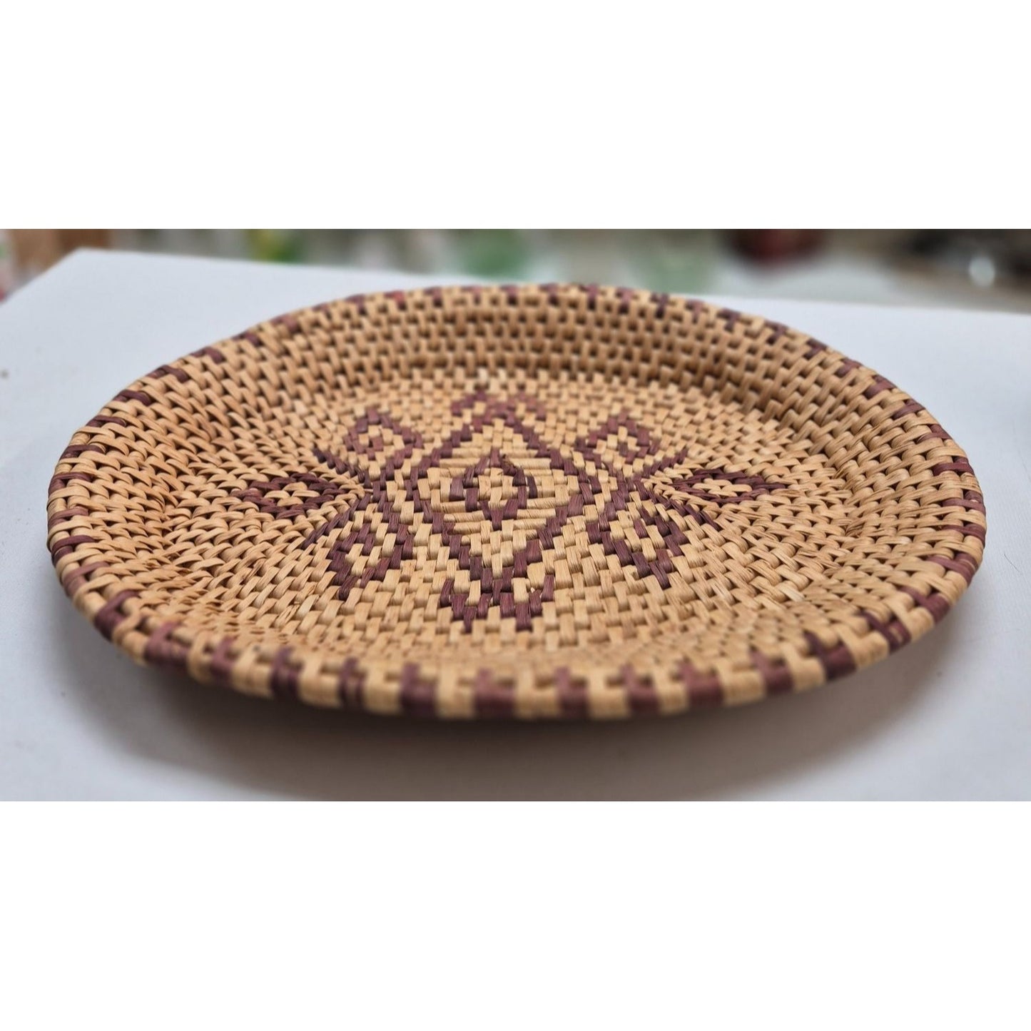 Large Basket Oval Tray 16"