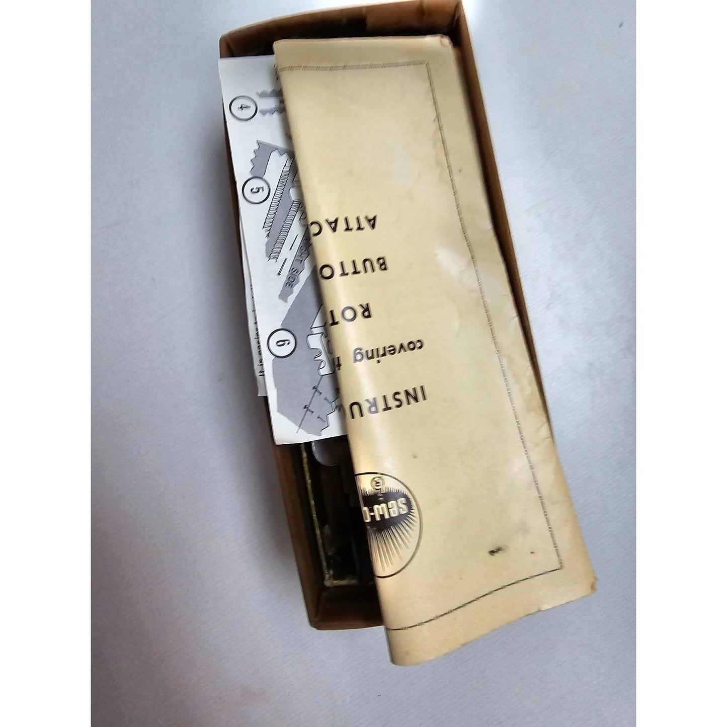 Vintage Sew-Gem Rotary Buttonhole Attachment Original Box & Manuals