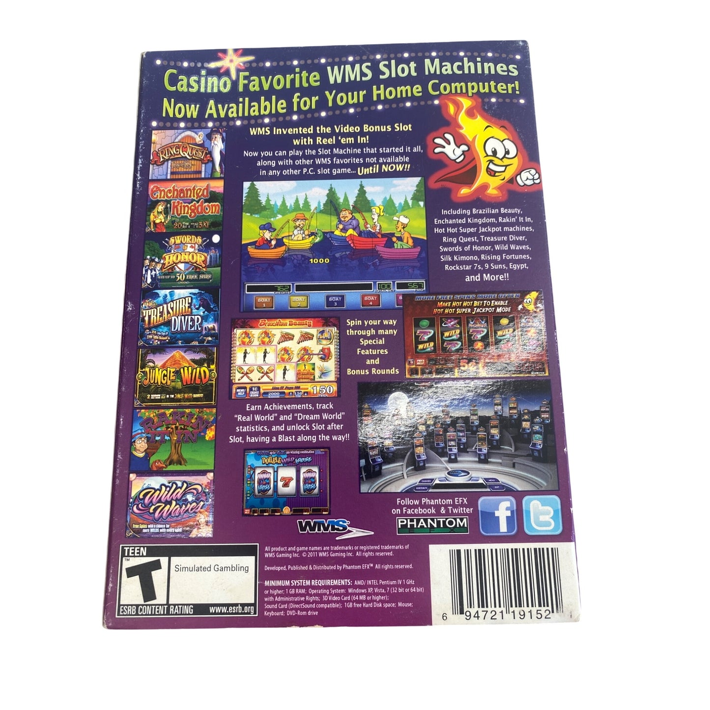 WMS Slots Reel Em In! Casino Games PC DVD-ROM