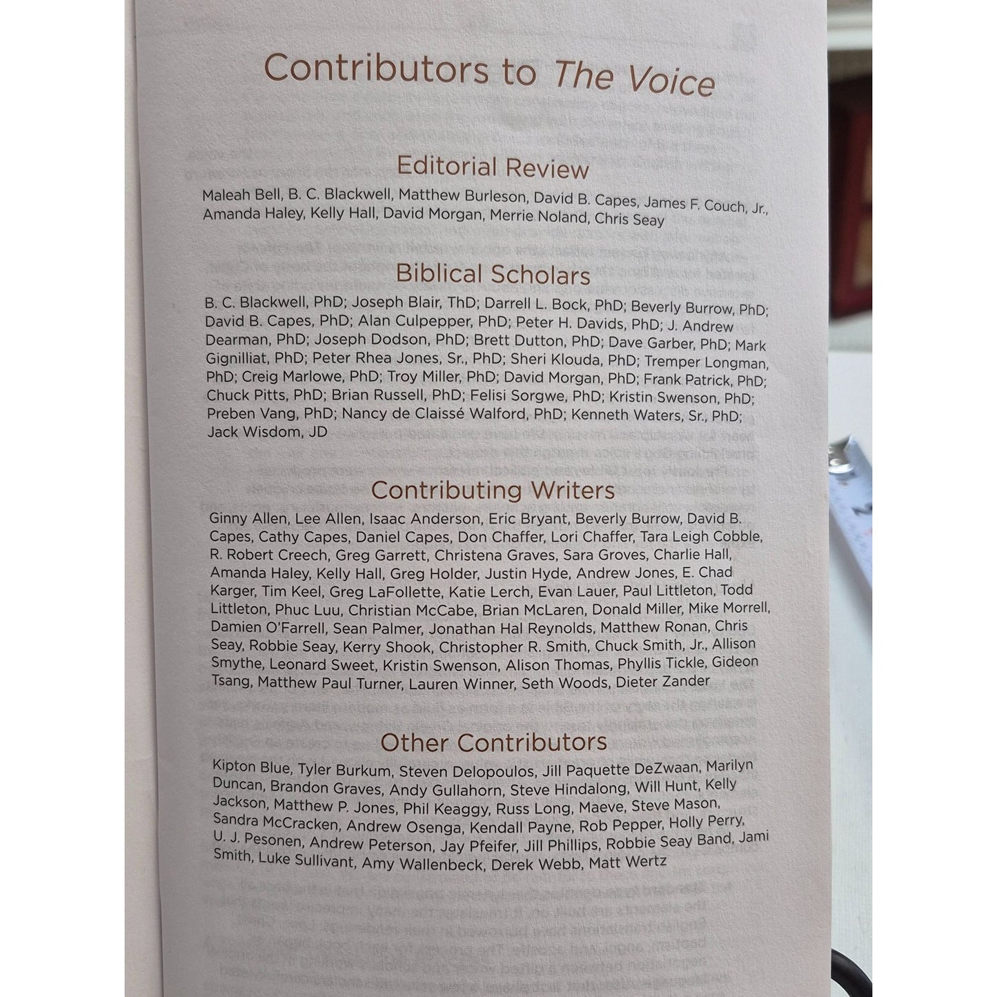 The Voice Gospel Of John Signature Series Bible