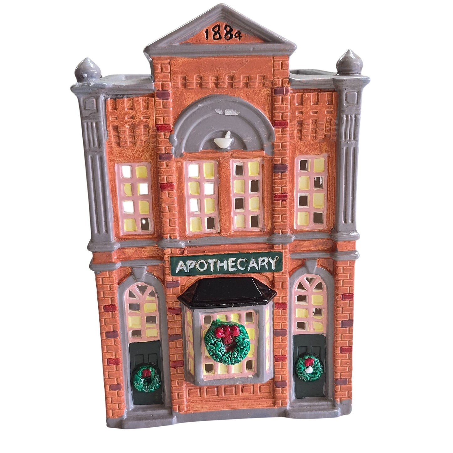 Department 56 Snow Village 1986 Apothecary Lighted Building