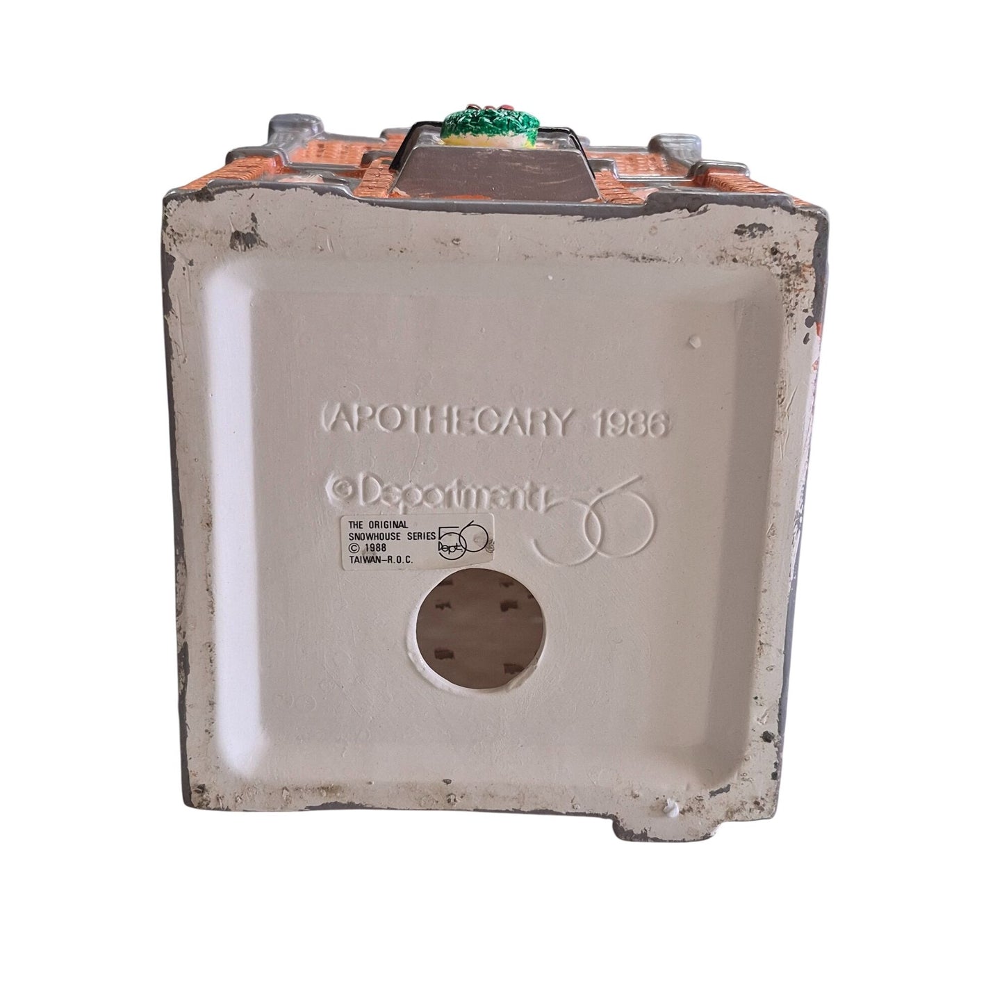 Department 56 Snow Village 1986 Apothecary Lighted Building