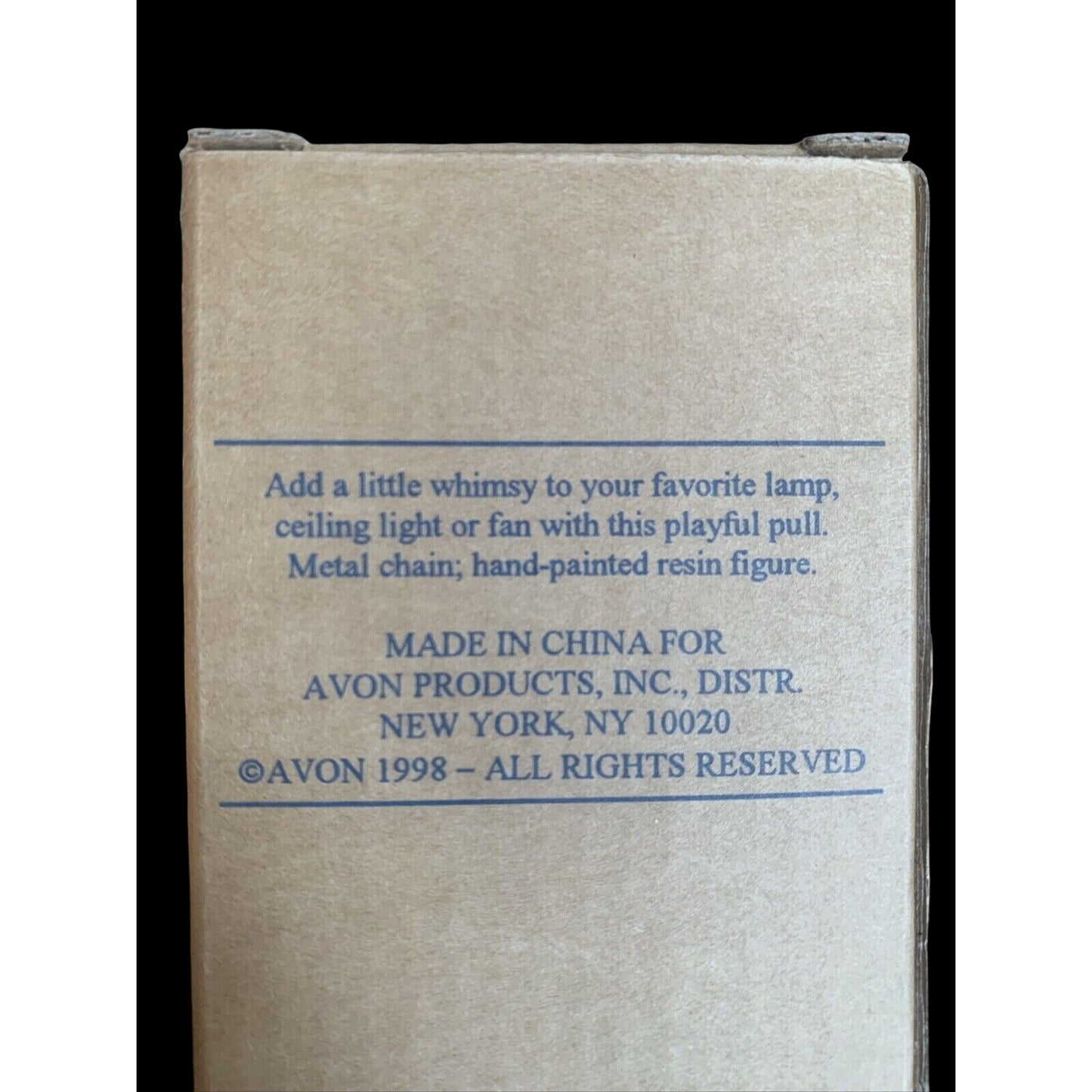 Cat Pull Chain 1998 Figural Avon NEW In Box