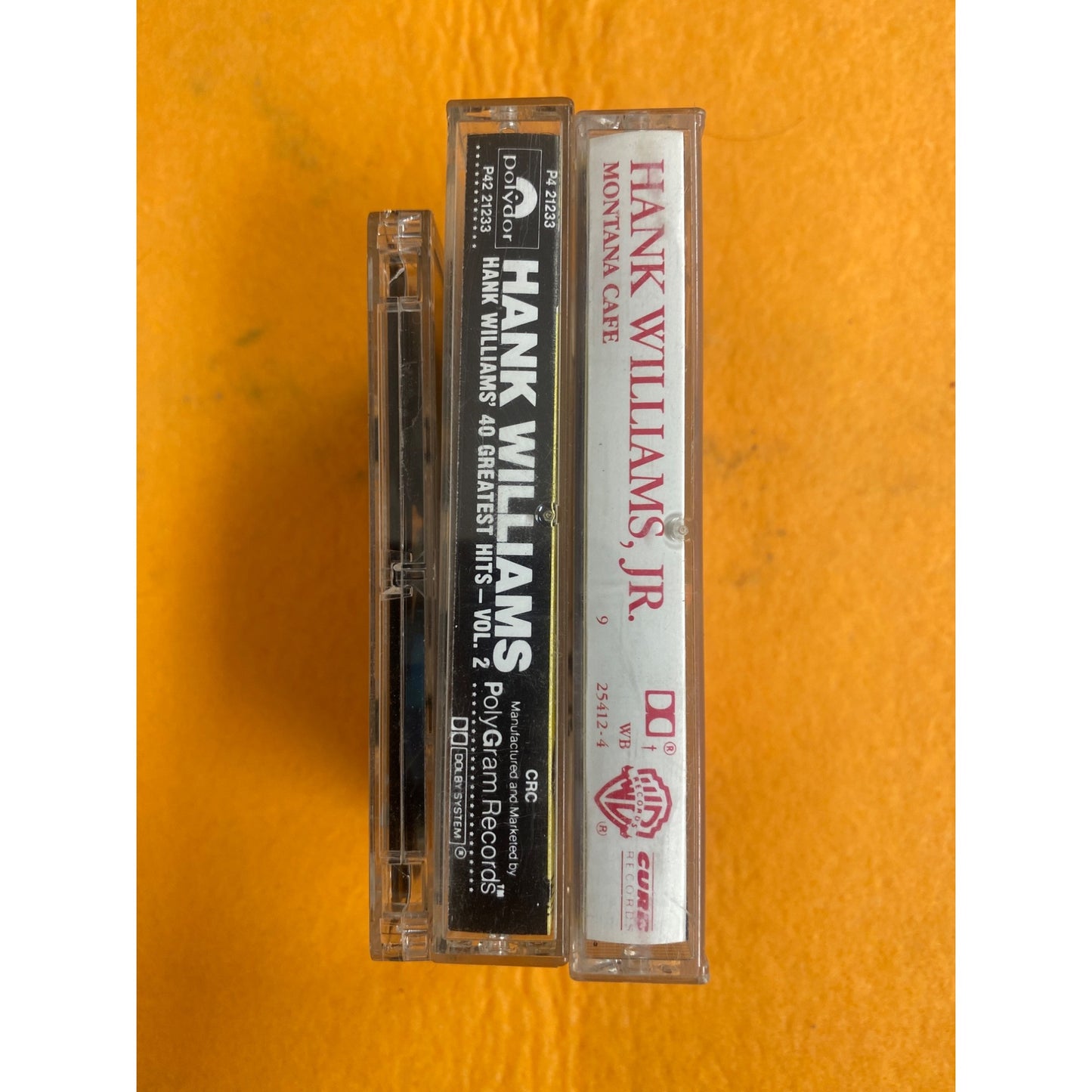 Hank Williams Cassette Tapes - 40 Greatest Hits Vol. 2 & Montana Cafe By Hank Williams Jr.