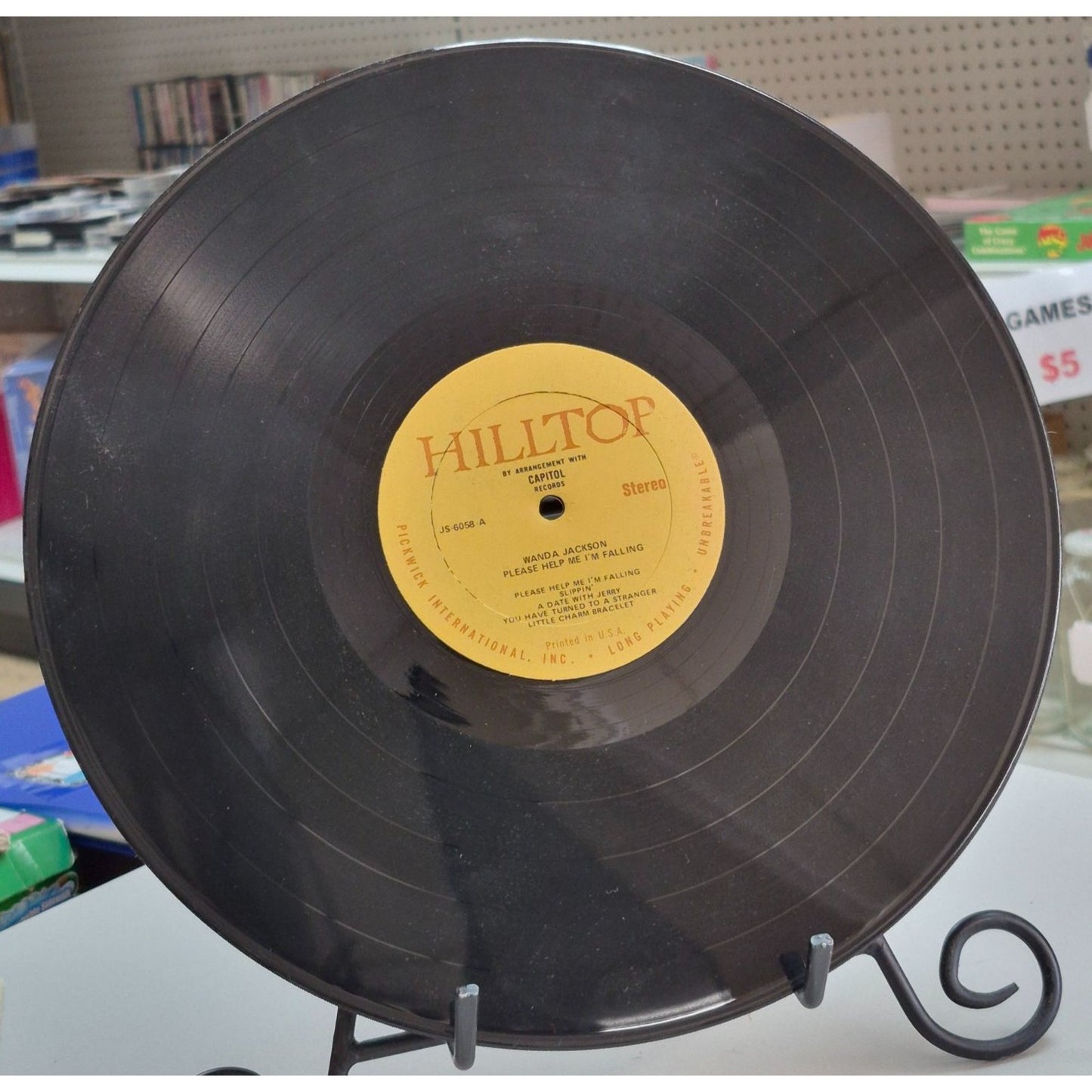 Wanda Jackson, Please Help Me I'm Falling Vinyl Record Hilltop JS-6058 Stereo Country