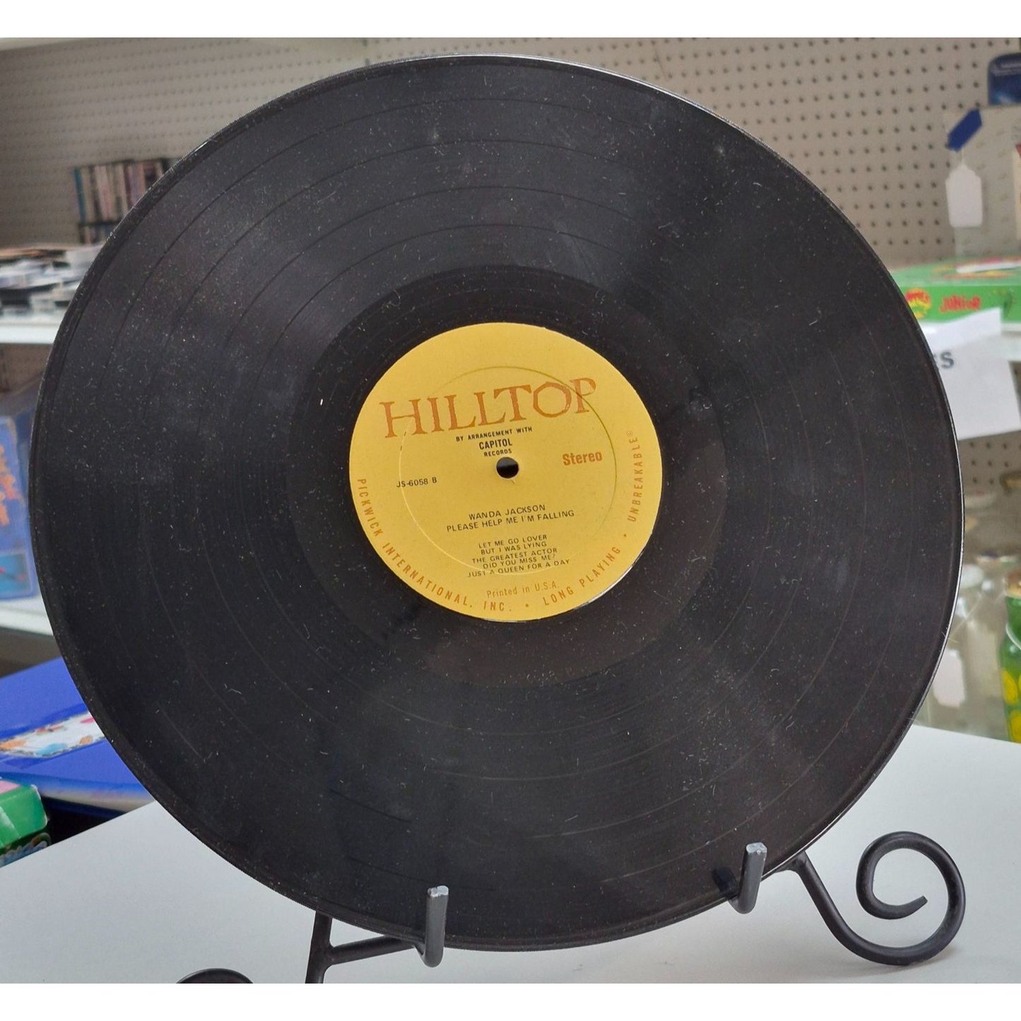 Wanda Jackson, Please Help Me I'm Falling Vinyl Record Hilltop JS-6058 Stereo Country