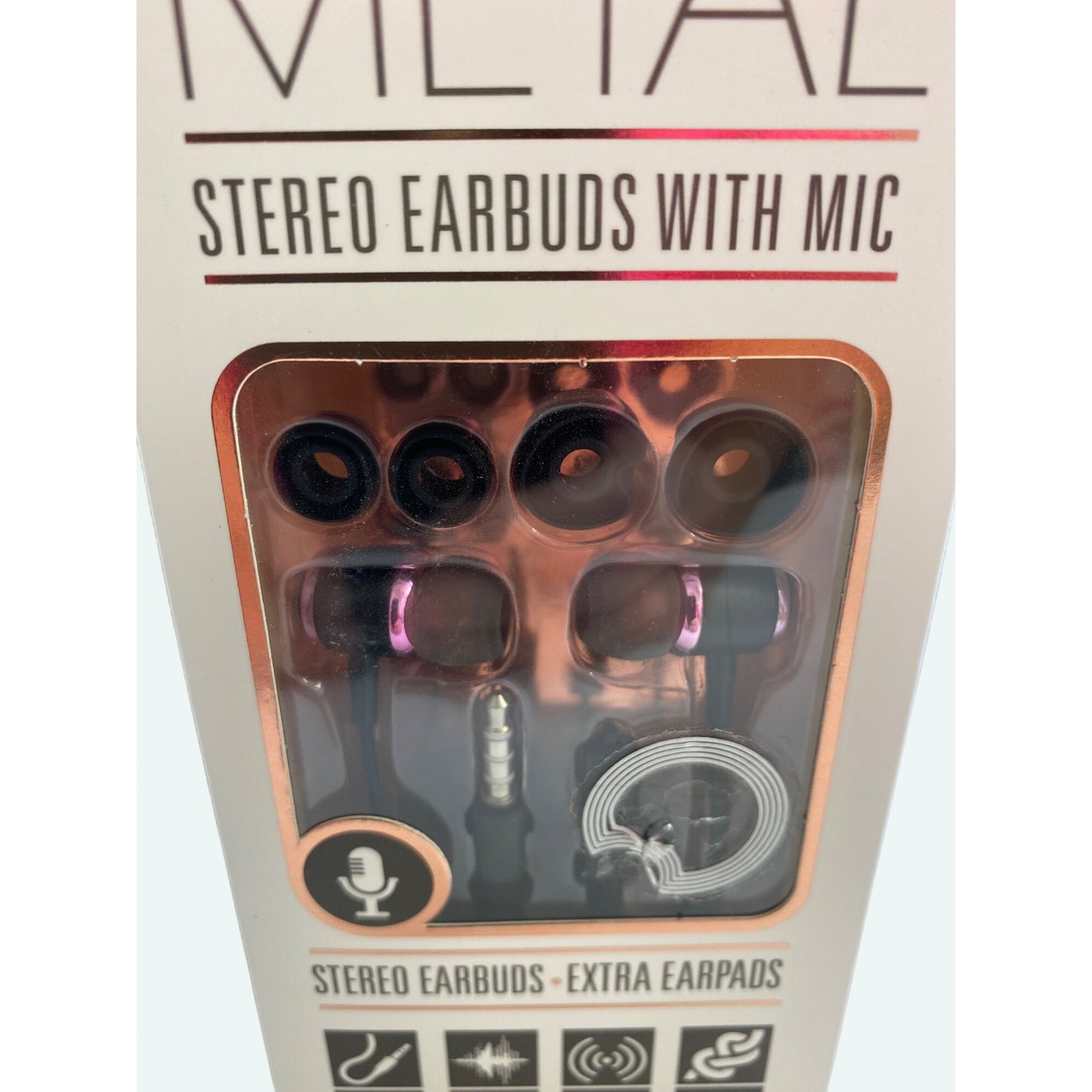 Sentry Metal Stereo Earbuds With Mic & Extra Earpads