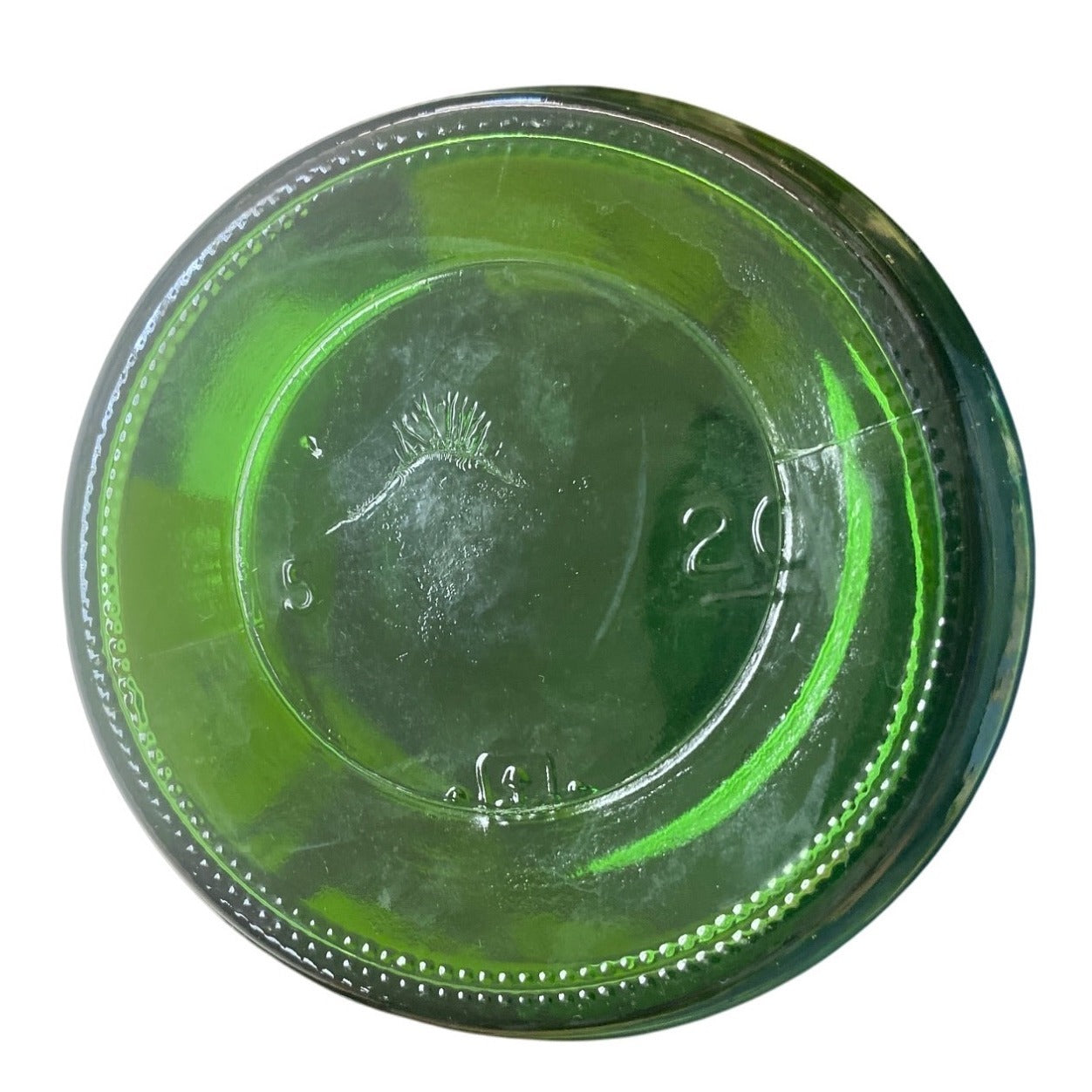Golden Anniversary Green Glass Jar