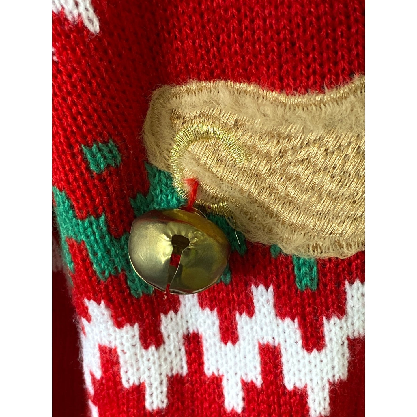 Jolly Sweaters Ugly Christmas Sweater L Red Goats & Snowflakes Design