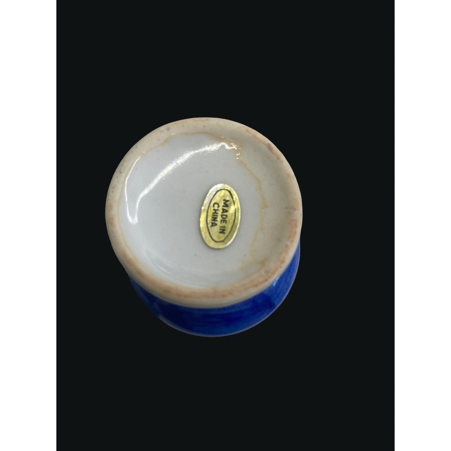 Miniature Blue & White Floral Ceramic Vase