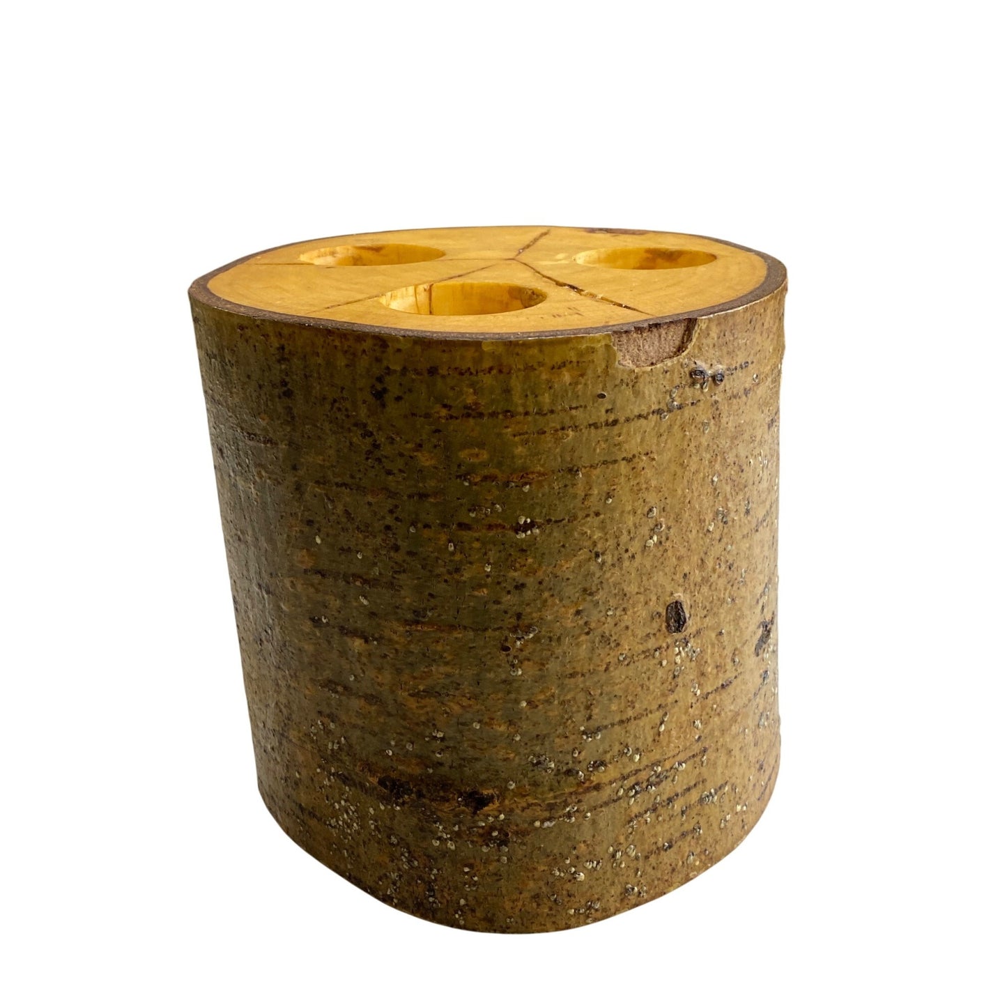 Log Candle Holder
